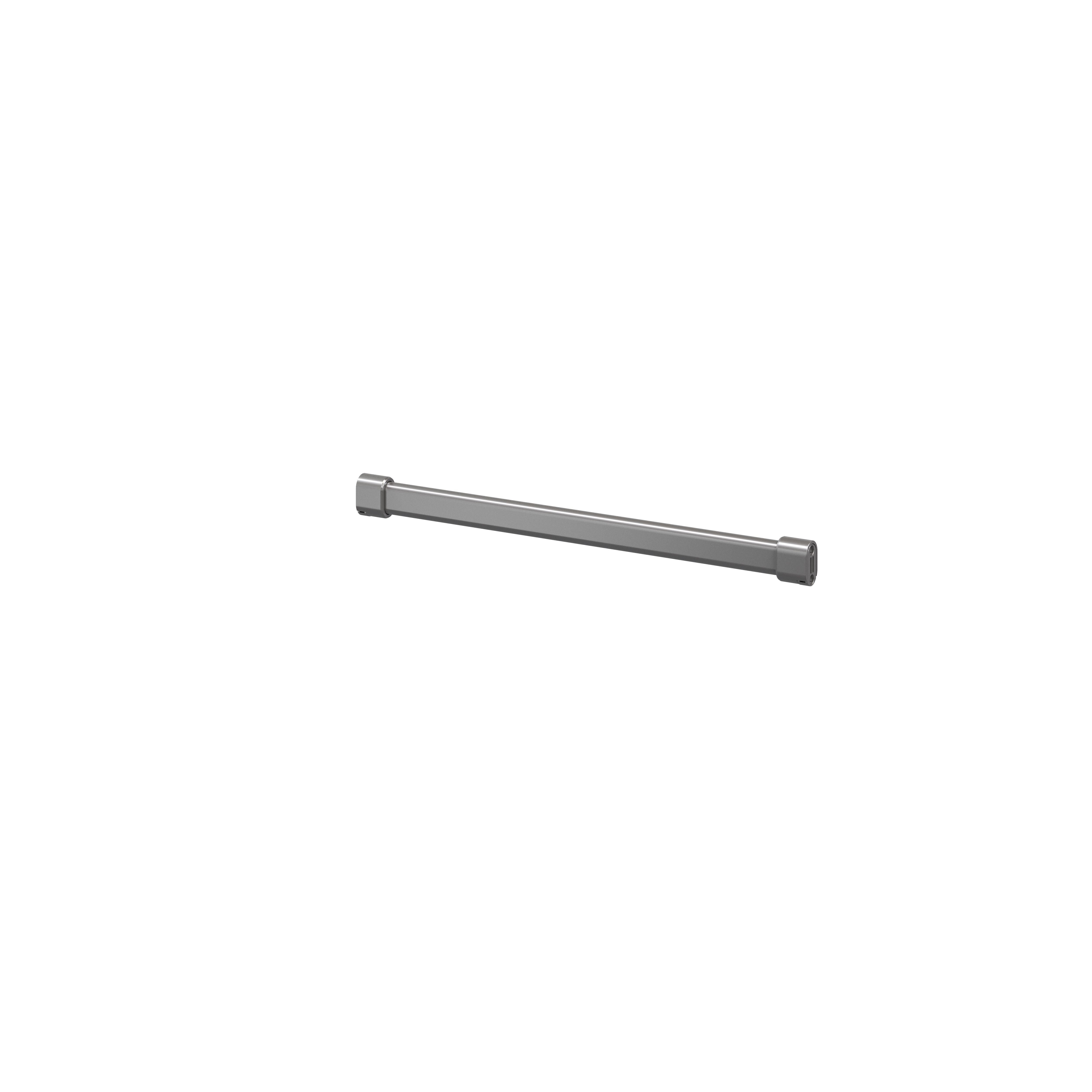 GoodHome Atomia Metallic effect Non extendable Wardrobe Hanging bar, (L)463mm (D)26mm