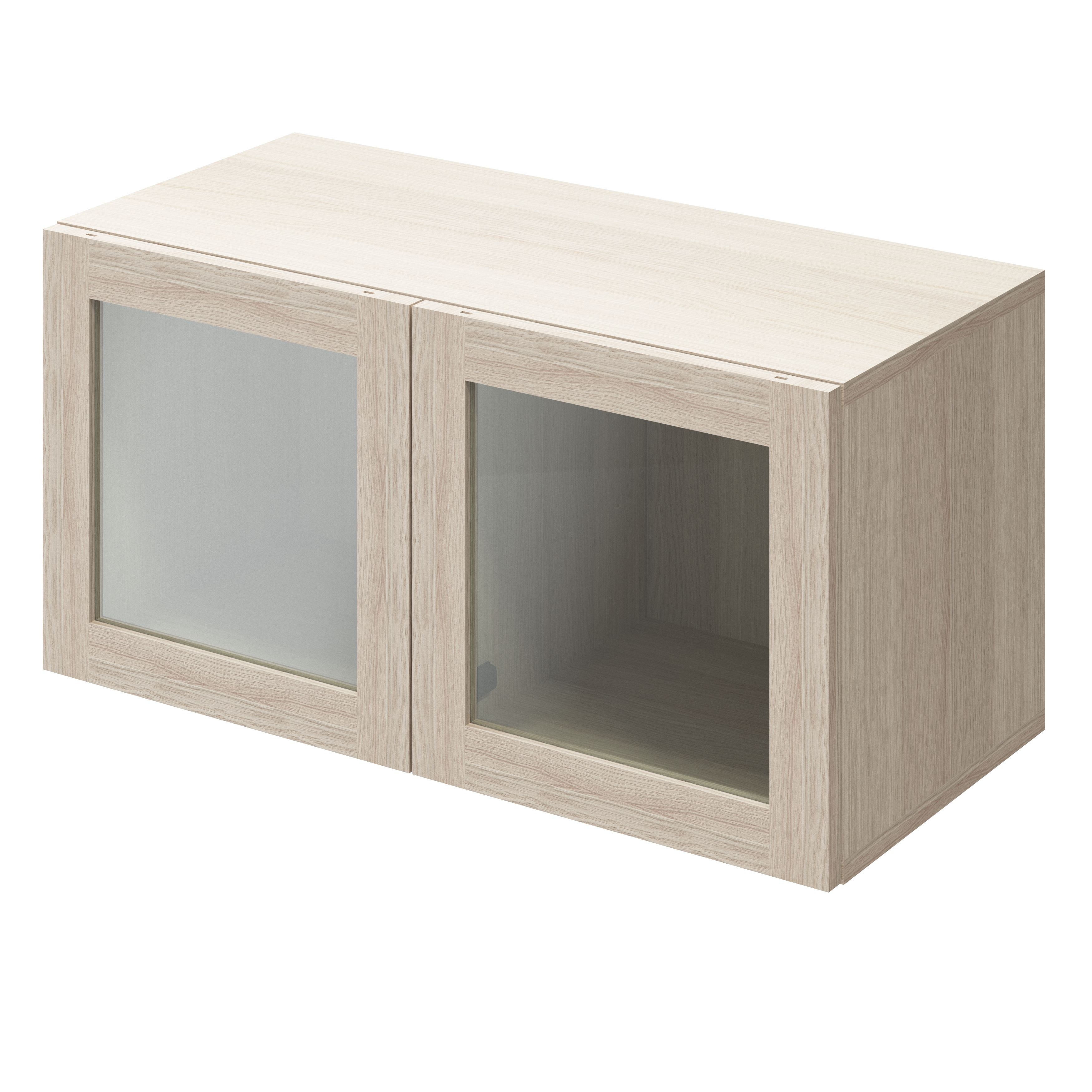 GoodHome Atomia Mirrored Oak effect Transparent Modular furniture door ...