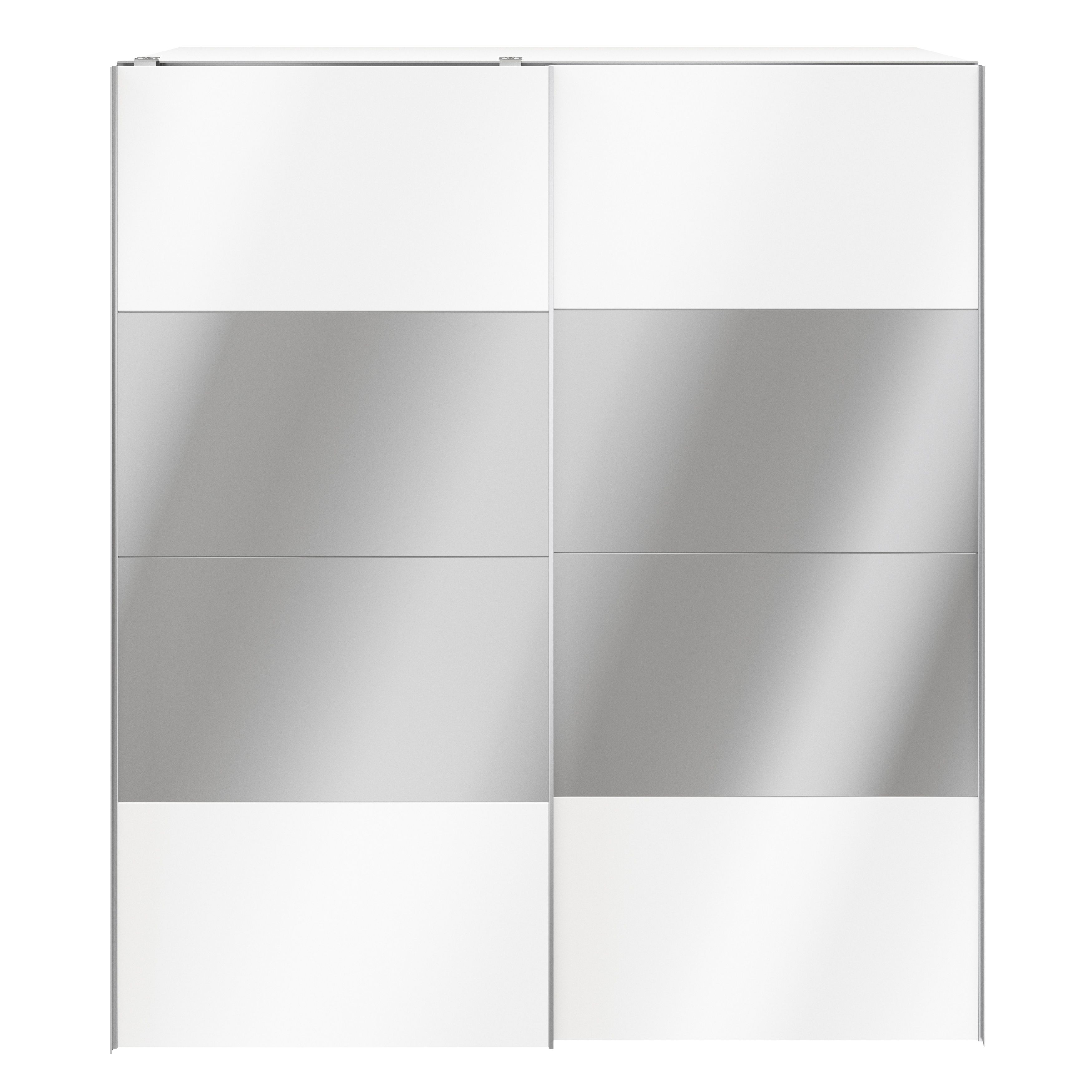 GoodHome Atomia Modern High gloss White Particle board Large Double Wardrobe (H)2250mm (W)2000mm (D)655mm