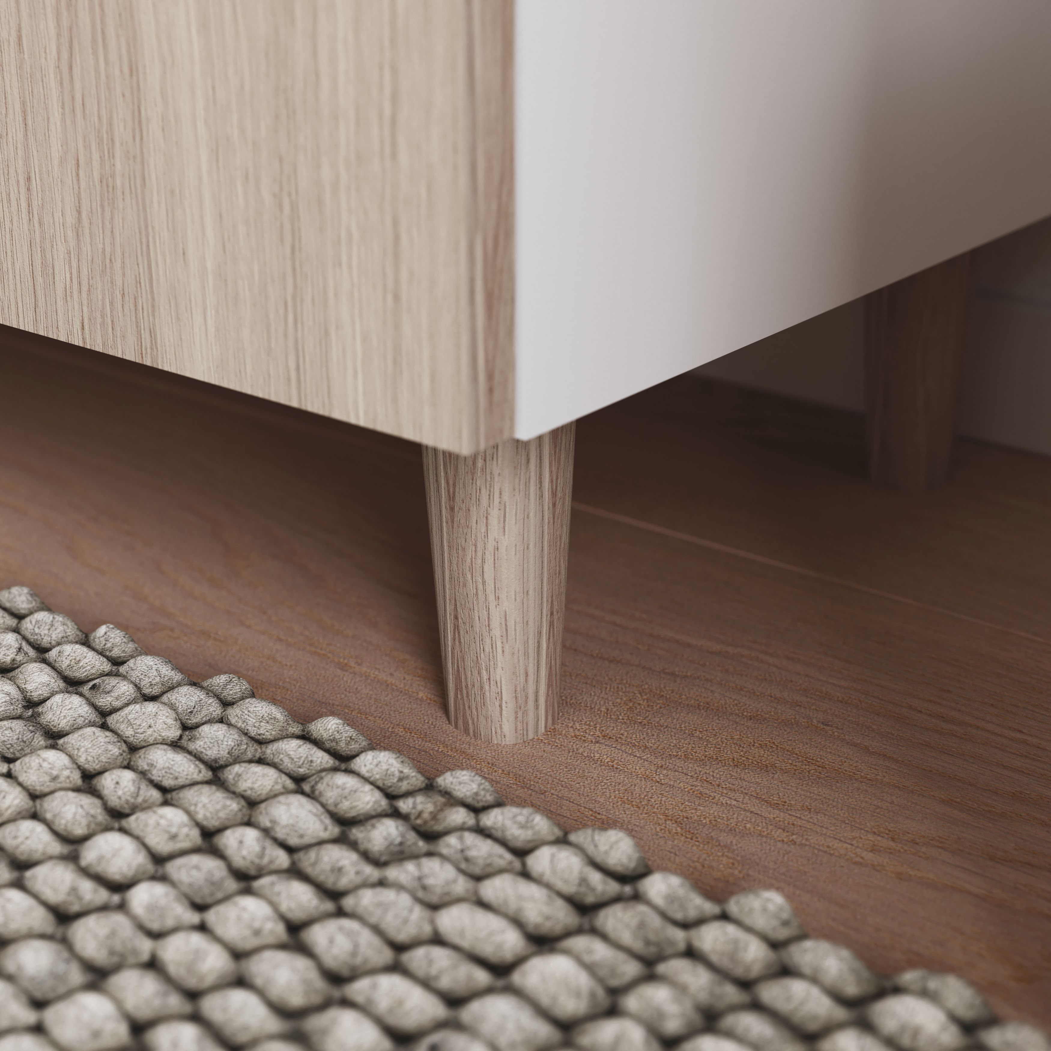 GoodHome Atomia Natural Cabinet feet 65mm 110mm, Pack of 2