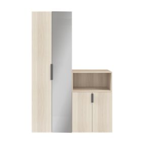 GoodHome Atomia Oak effect Medium Hallway storage unit kit (H)1125mm