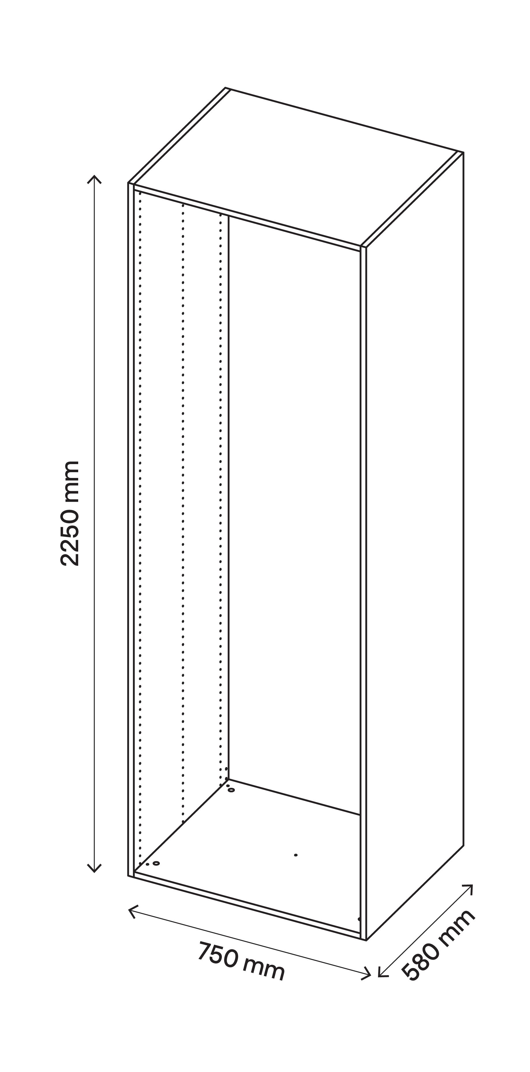 GoodHome Atomia Oak effect Modular furniture cabinet, (H)2250mm (W ...