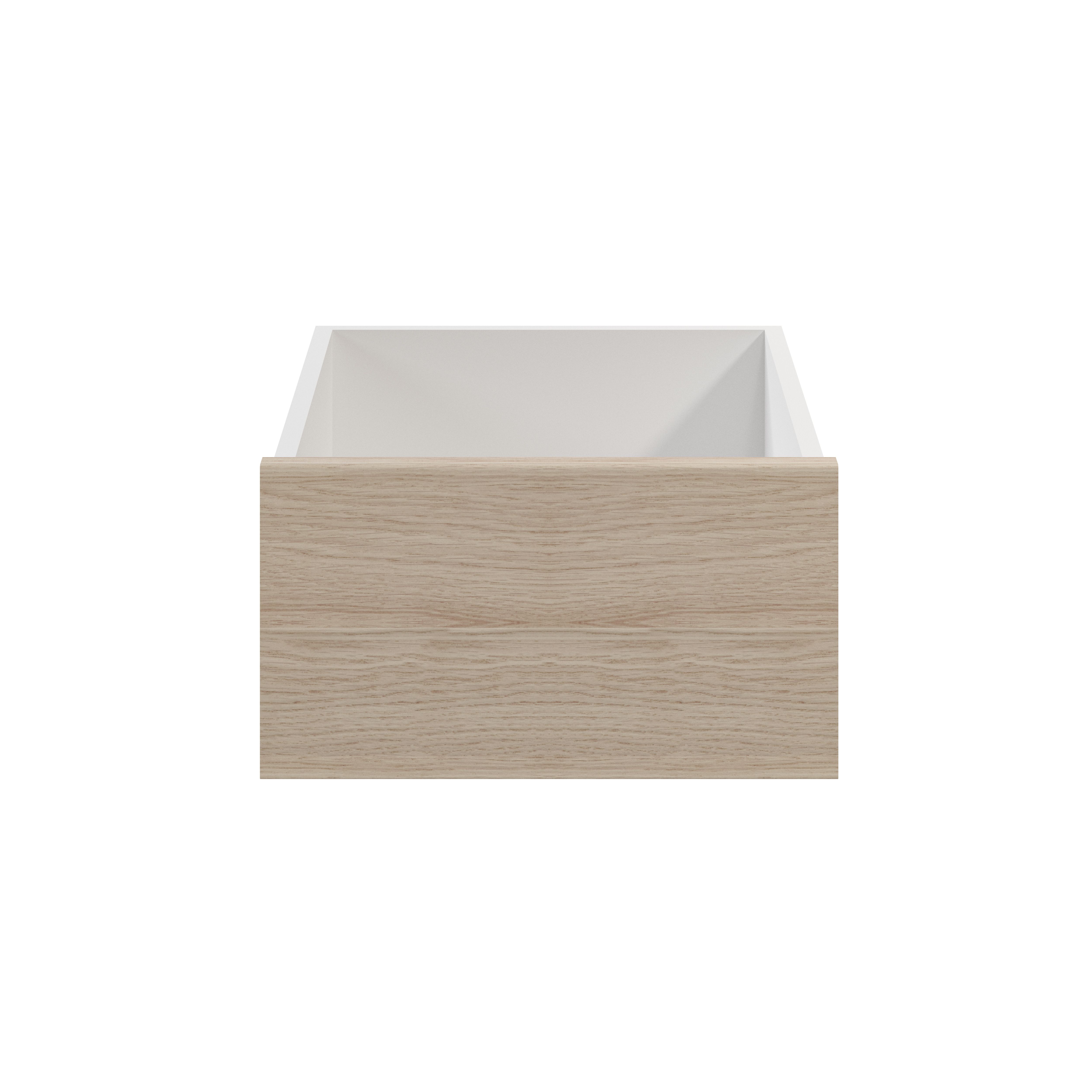 GoodHome Atomia Oak effect Slab Internal Drawer (H)170mm (W)339mm (D)390mm