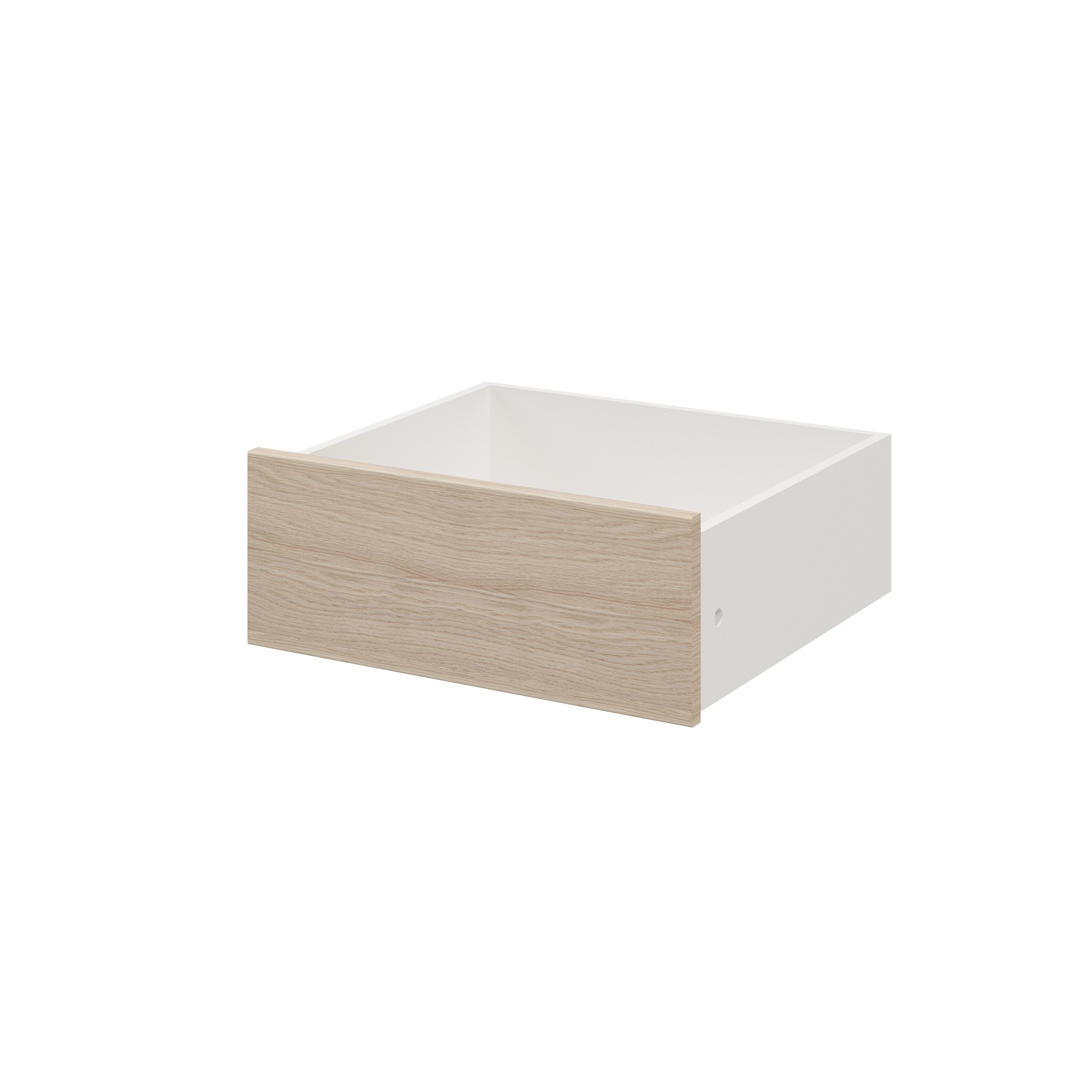 GoodHome Atomia Oak effect Slab Internal Drawer (H)170mm (W)464mm (D)390mm