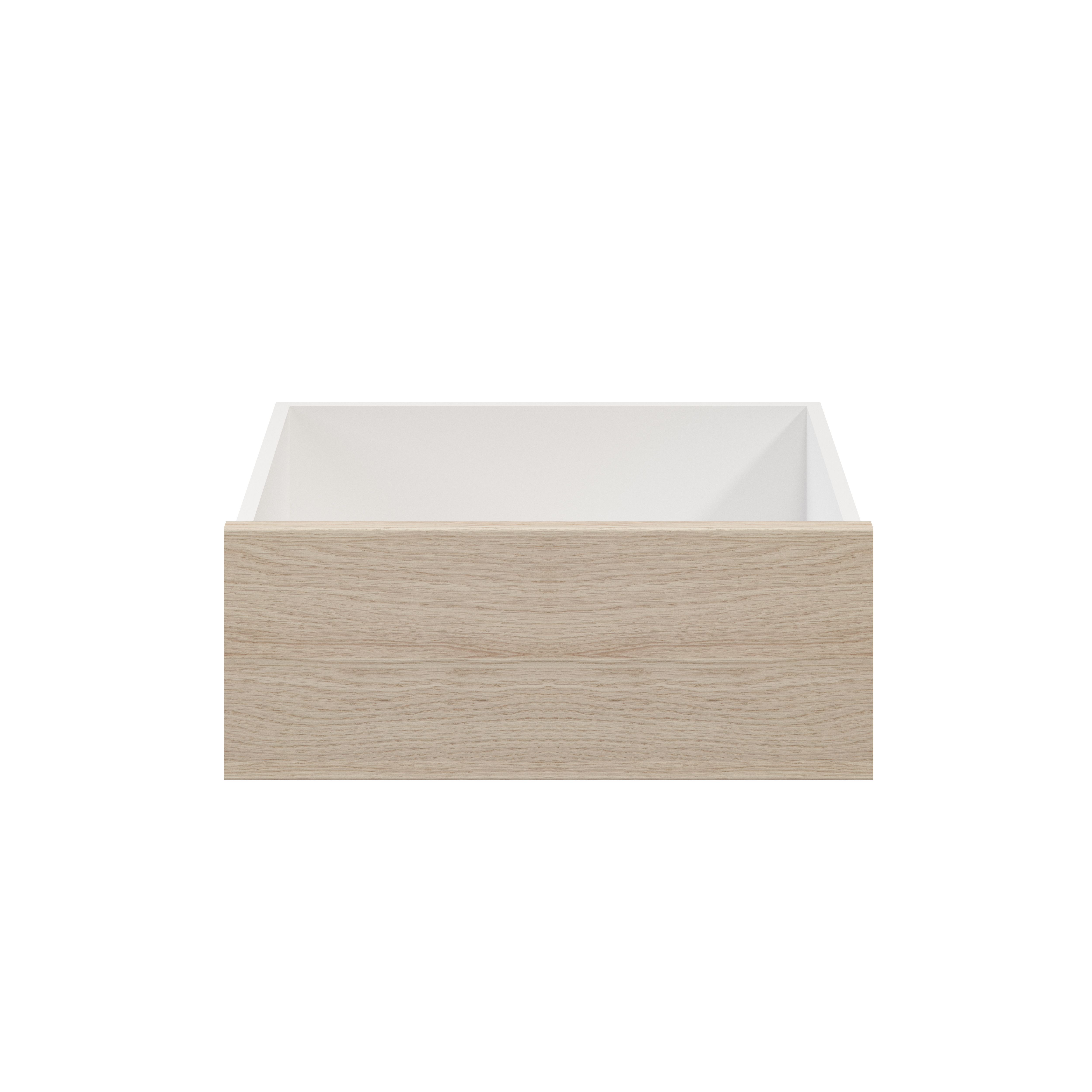GoodHome Atomia Oak effect Slab Internal Drawer (H)170mm (W)464mm (D)390mm