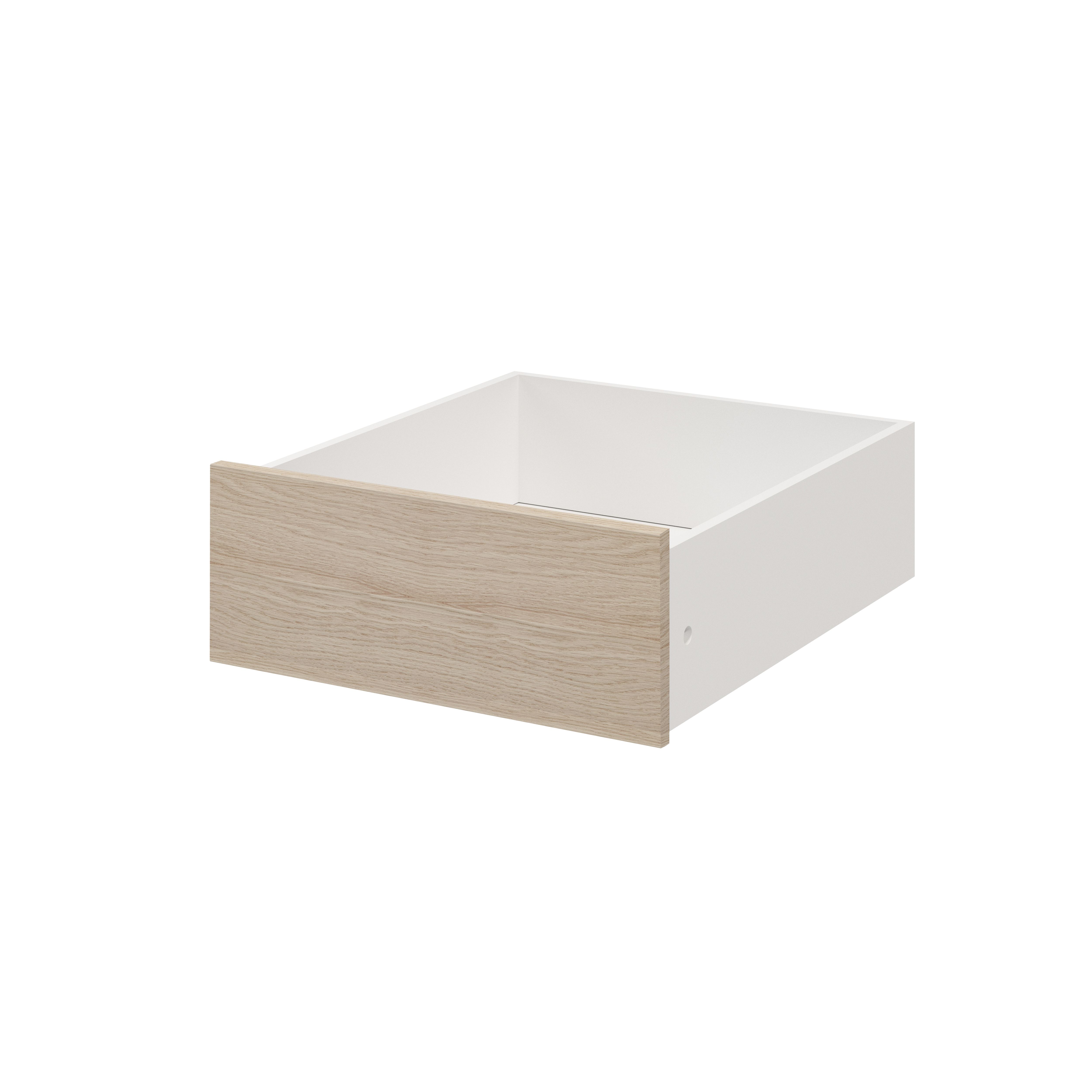 GoodHome Atomia Oak effect Slab Internal Drawer (H)170mm (W)464mm (D)500mm