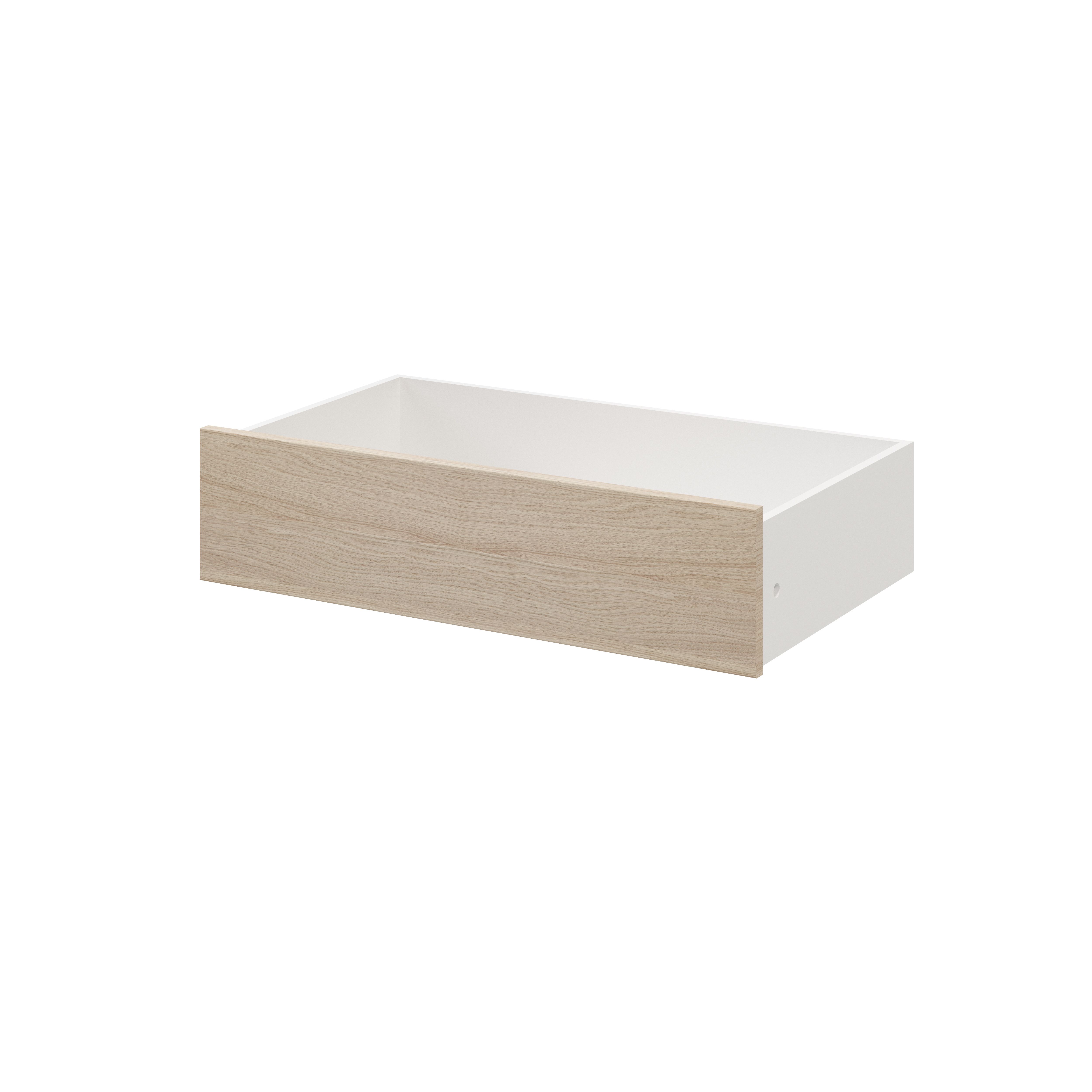 GoodHome Atomia Oak effect Slab Internal Drawer (H)170mm (W)714mm (D)390mm