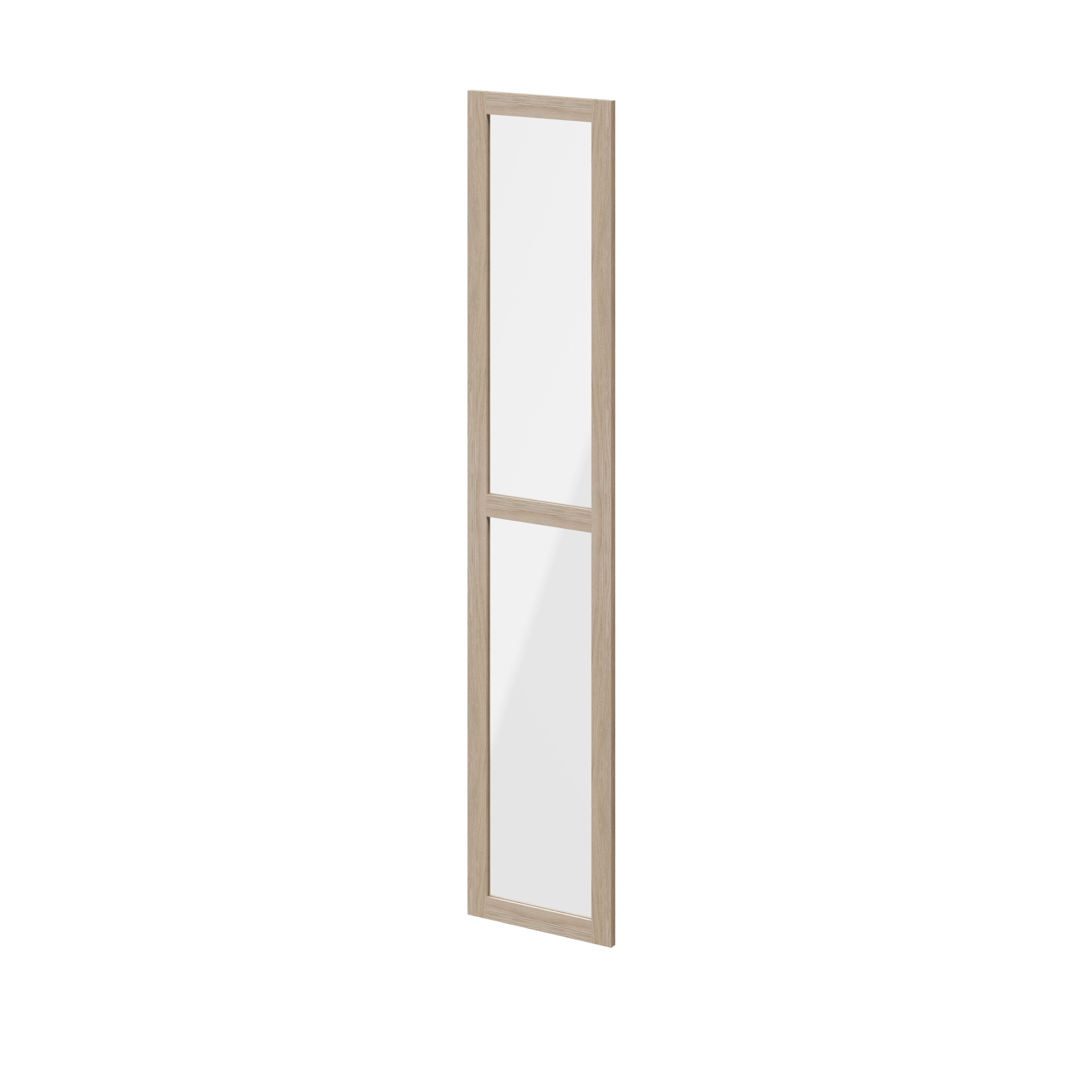 GoodHome Atomia Oak effect Transparent Non-mirrored Modular furniture door, (H) 1872mm (W) 372mm