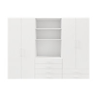 GoodHome Atomia White Bedroom storage unit (H)2250mm (W)3000mm (D)580mm