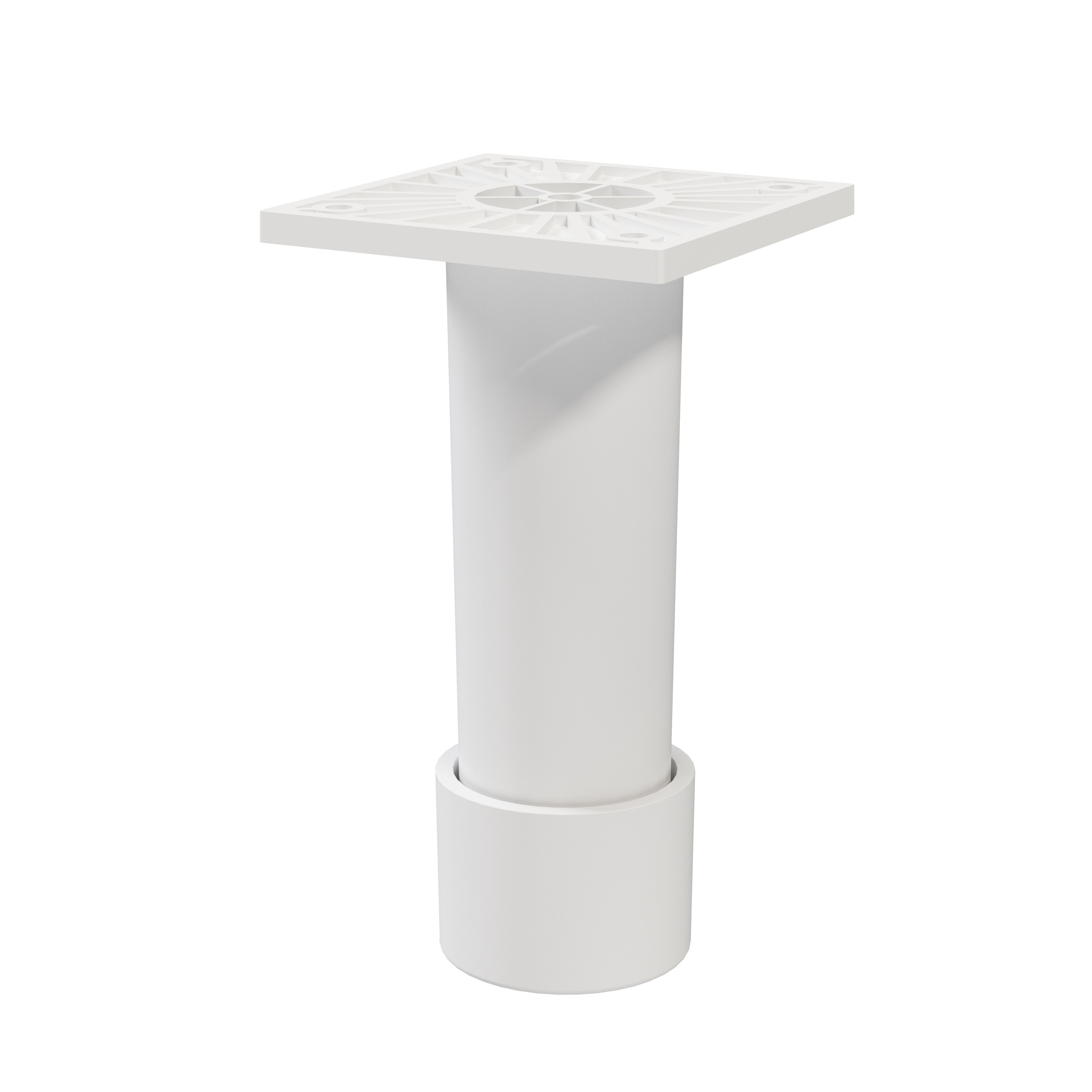 GoodHome Atomia White Cabinet feet (H) 110mm- 120mm, Pack of 2