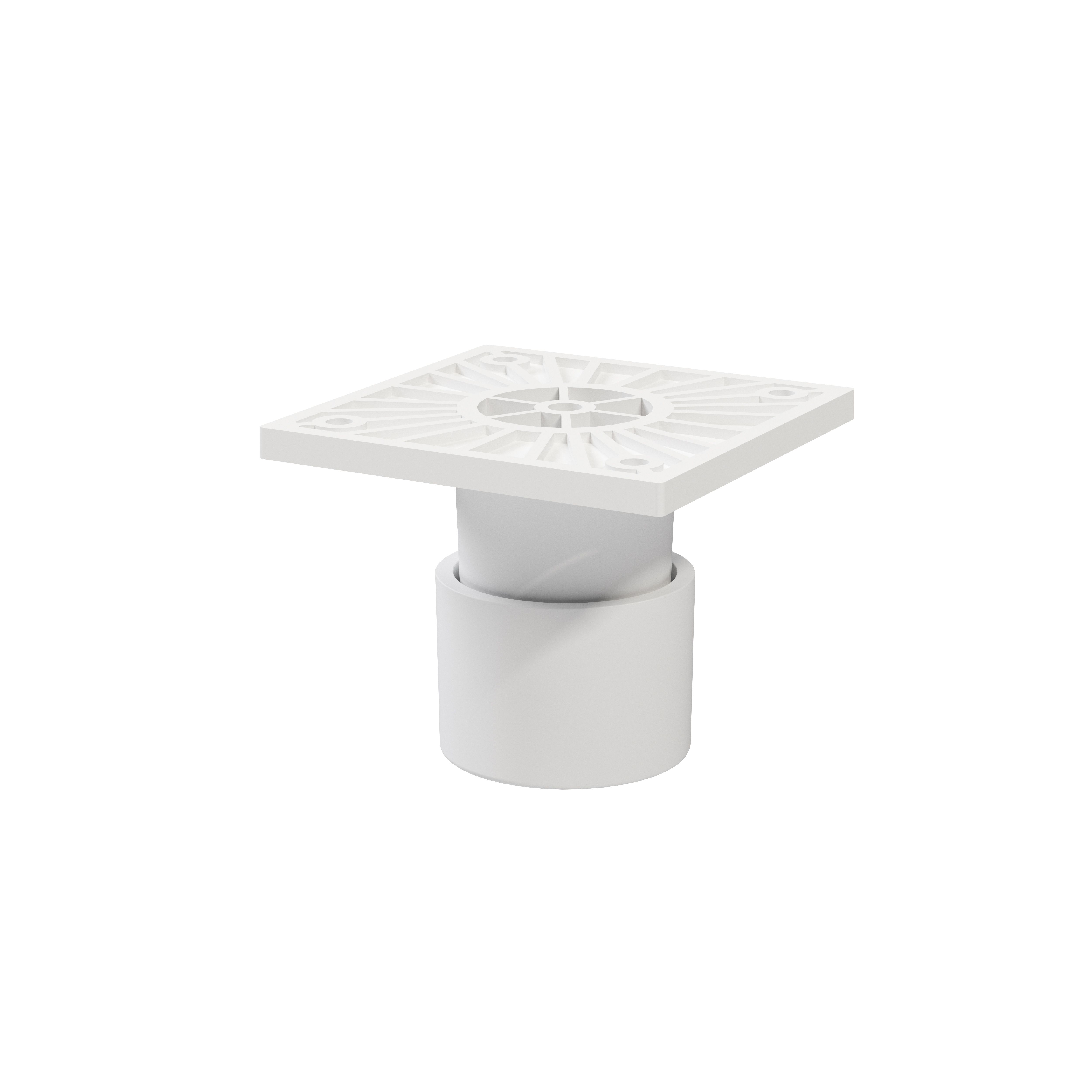 GoodHome Atomia White Cabinet feet (H) 50mm- 60mm, Pack of 2