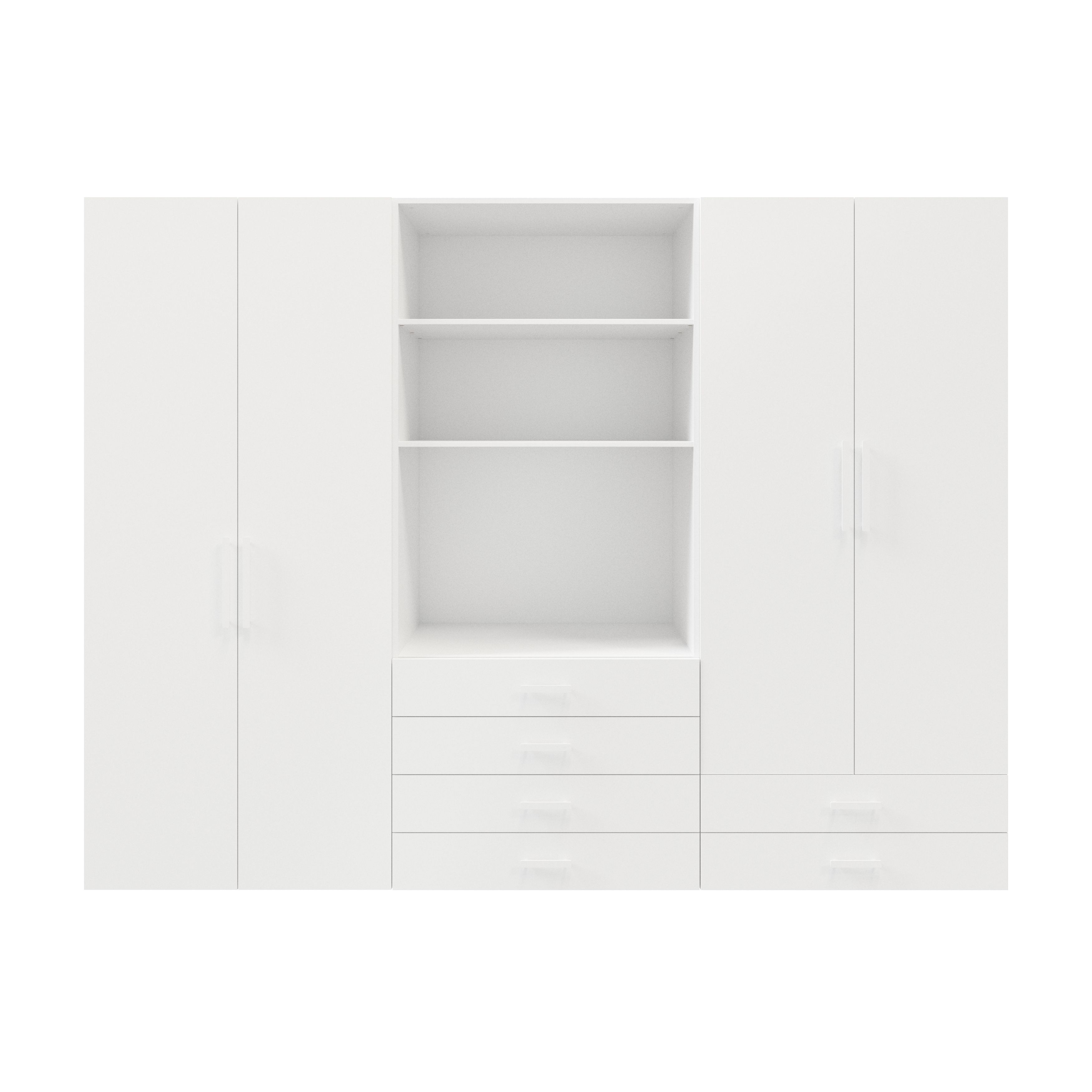 GoodHome Atomia White Chipboard Bedroom storage unit (H)2250mm (W)3000mm (D)580mm