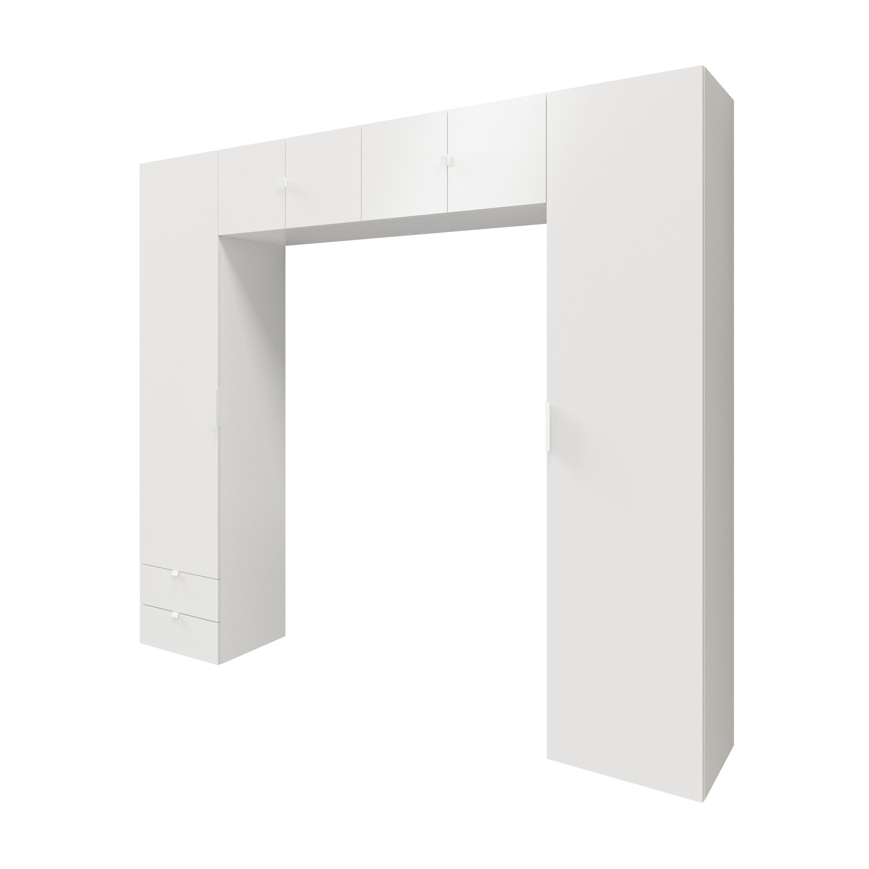 GoodHome Atomia White Door, White Overhead unit (H)2250mm (W)2500mm (D)450mm