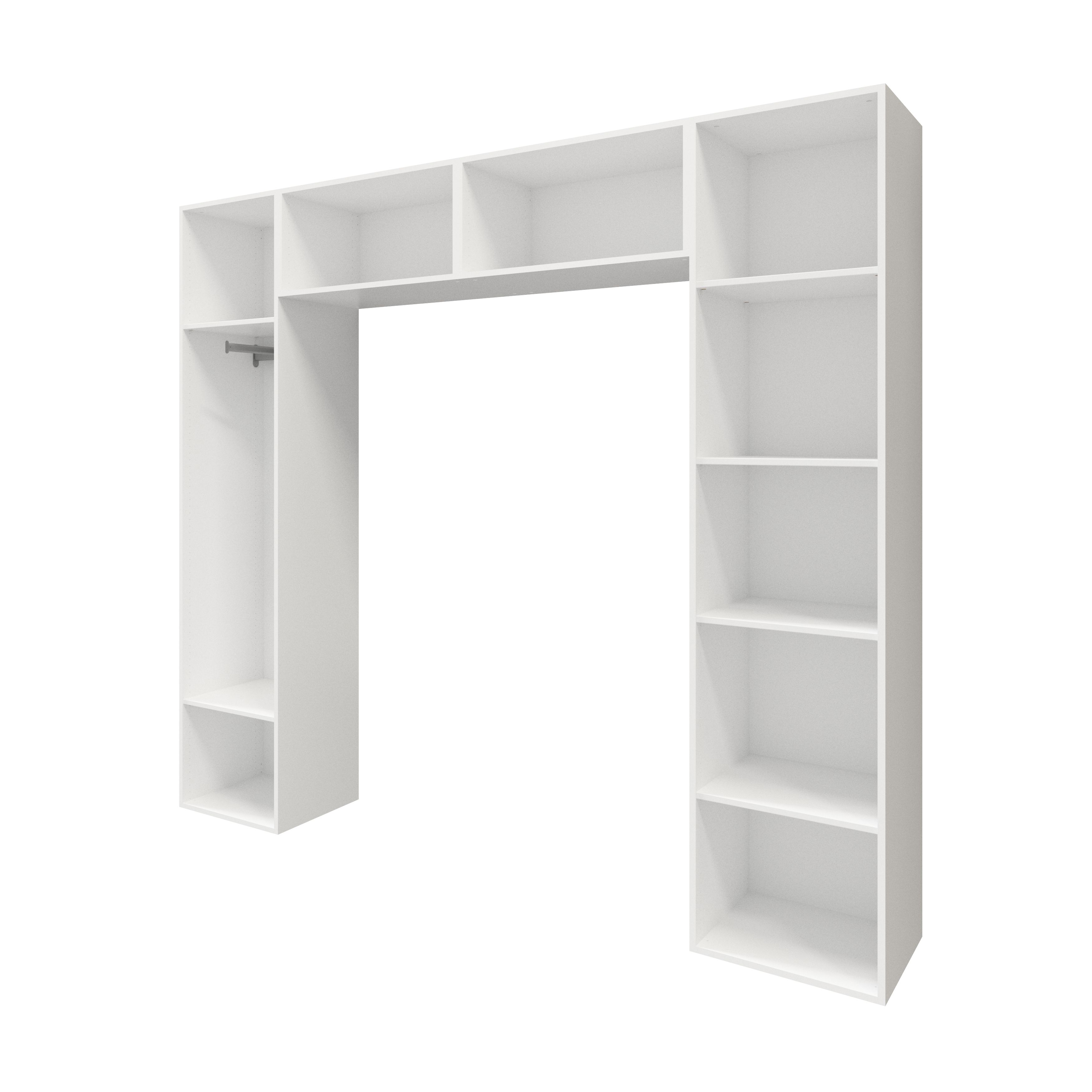 GoodHome Atomia White Door, White Overhead unit (H)2250mm (W)2500mm (D)450mm
