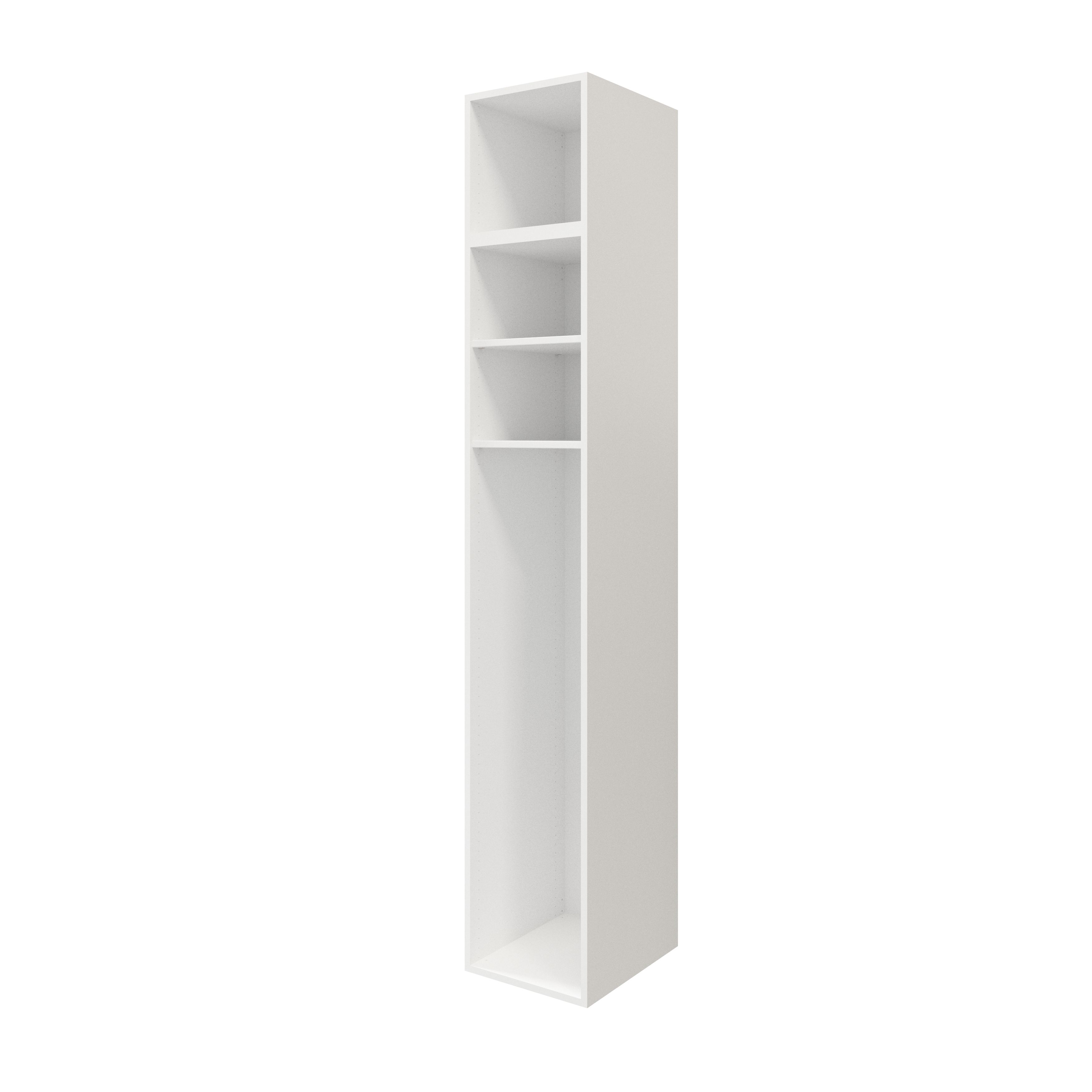 GoodHome Atomia White Modular furniture cabinet, (H)1875mm (W)375mm (D ...
