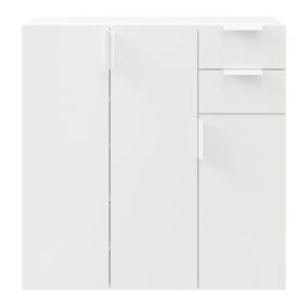 GoodHome Atomia White Oak effect Medium Hallway storage unit kit (H)1125mm