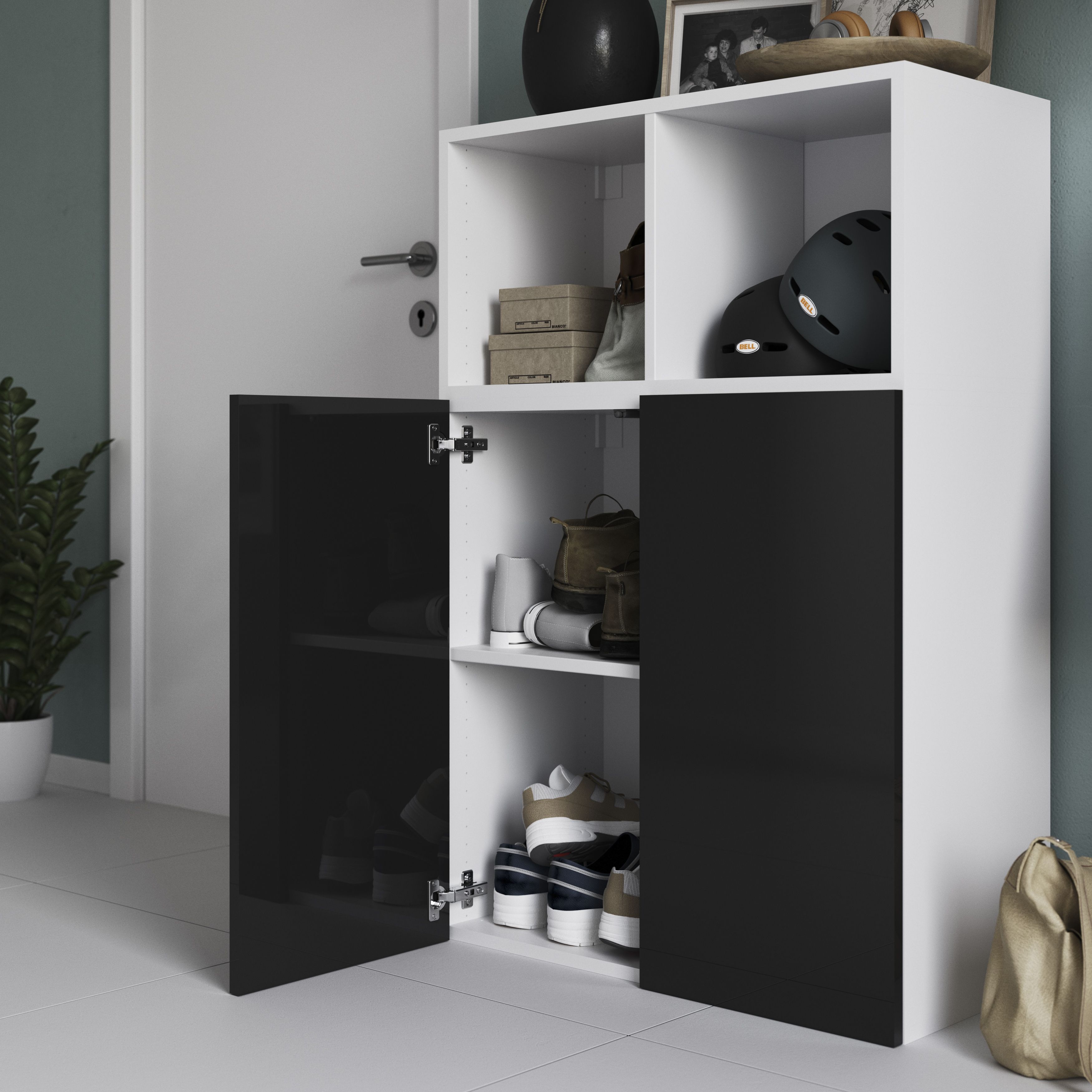 GoodHome Atomia White Office & living storage
