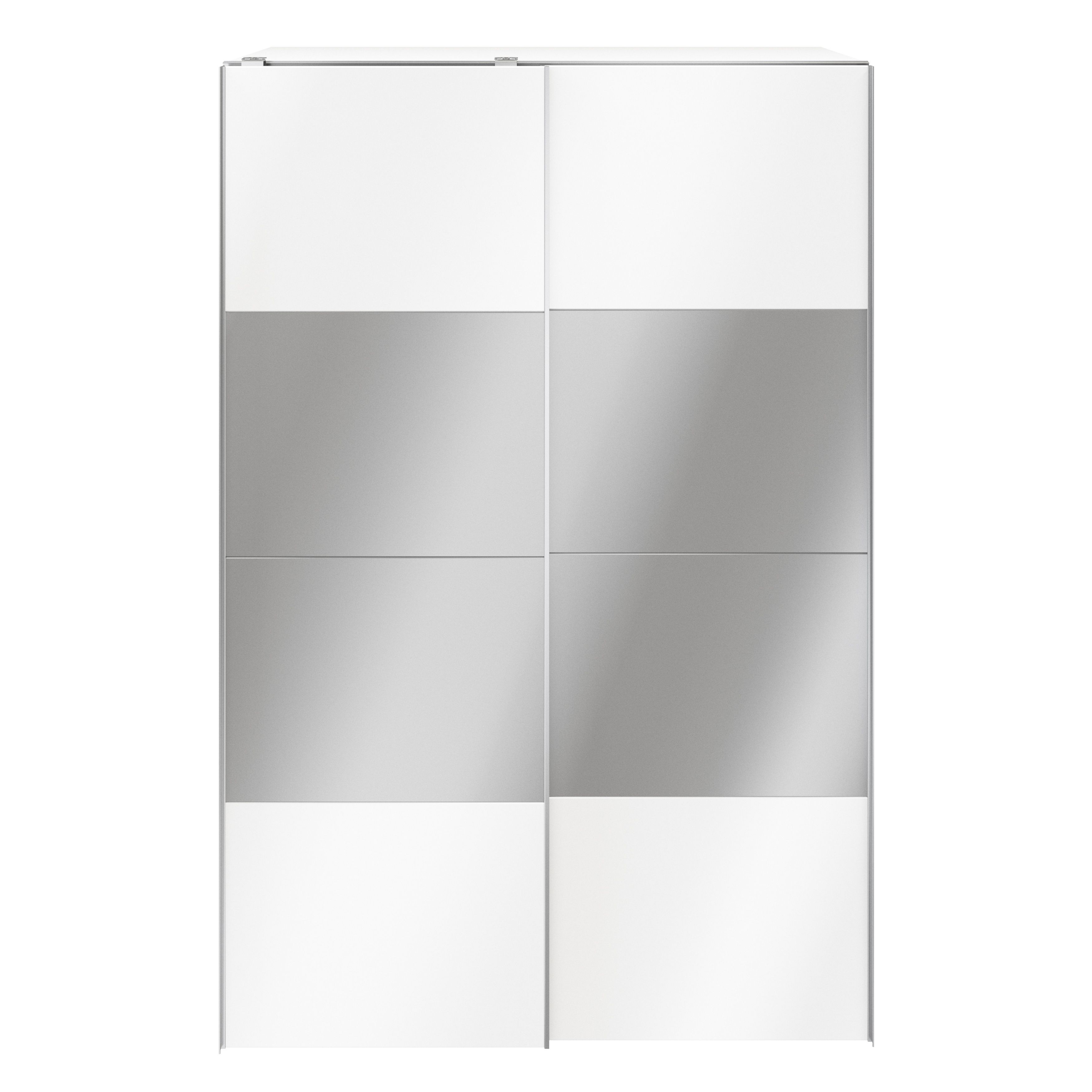 GoodHome Atomia White Particle board Mirrored Wardrobe (H)2250mm (W)1500mm (D)655mm