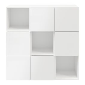 GoodHome Atomia White Small Bookcases, shelving units & display cabinets (H)1125mm