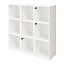 GoodHome Atomia White Small Bookcases, shelving units & display cabinets (H)1125mm