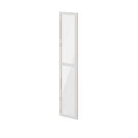 GoodHome Atomia White Transparent Non-mirrored Modular furniture door, (H) 1872mm (W) 372mm