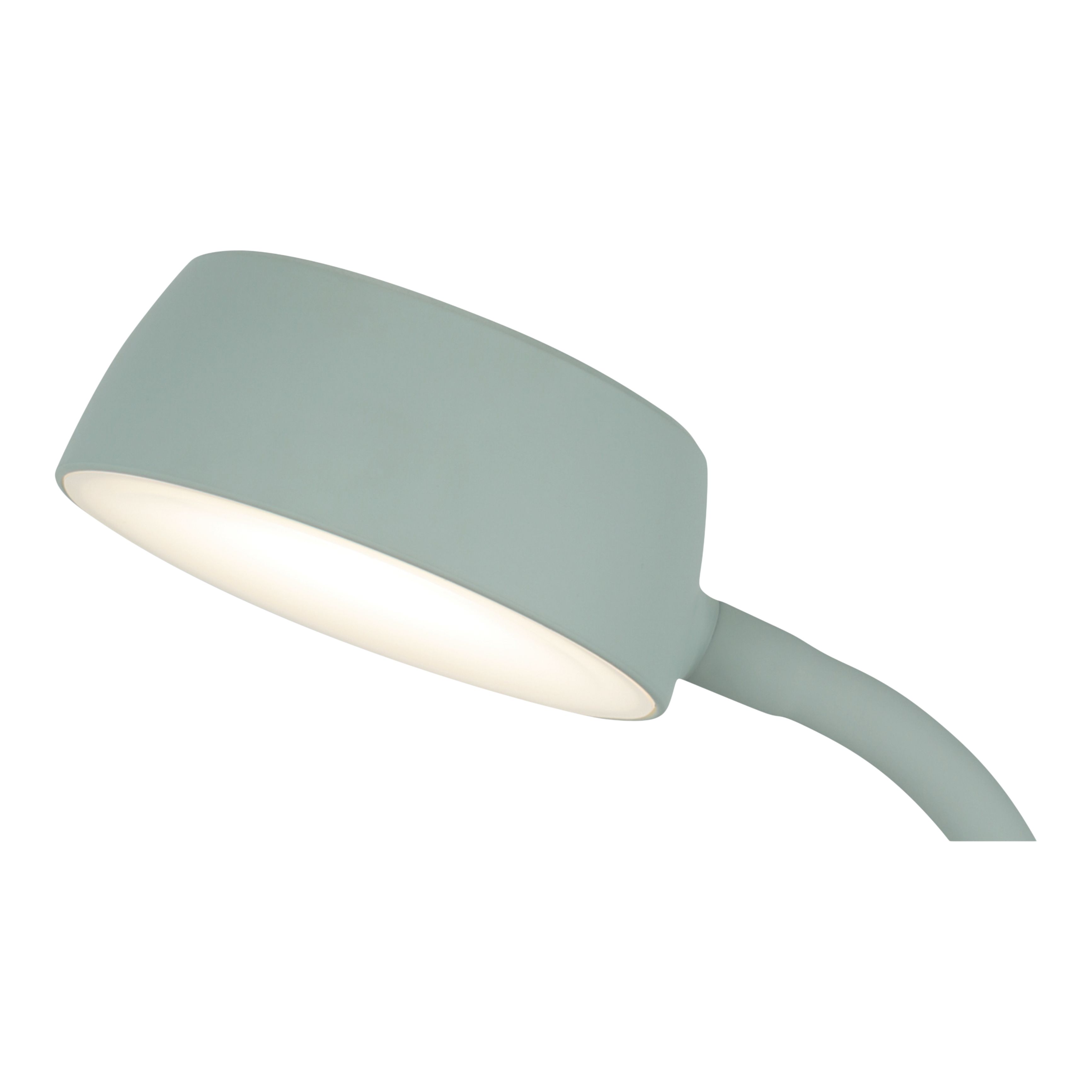 GoodHome Auklet Matt Blue Integrated LED Table lamp