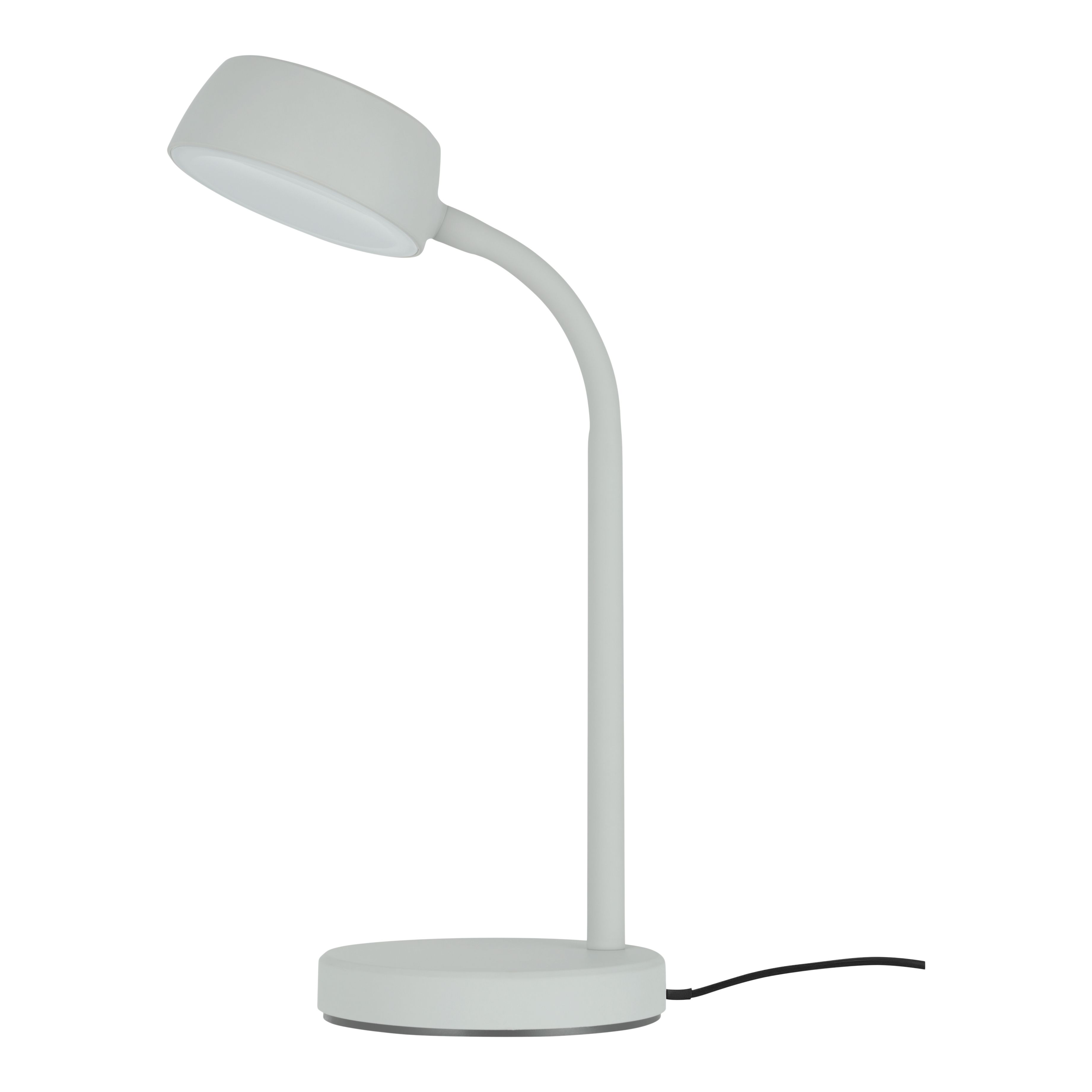 GoodHome Auklet Matt Grey Integrated LED Table lamp