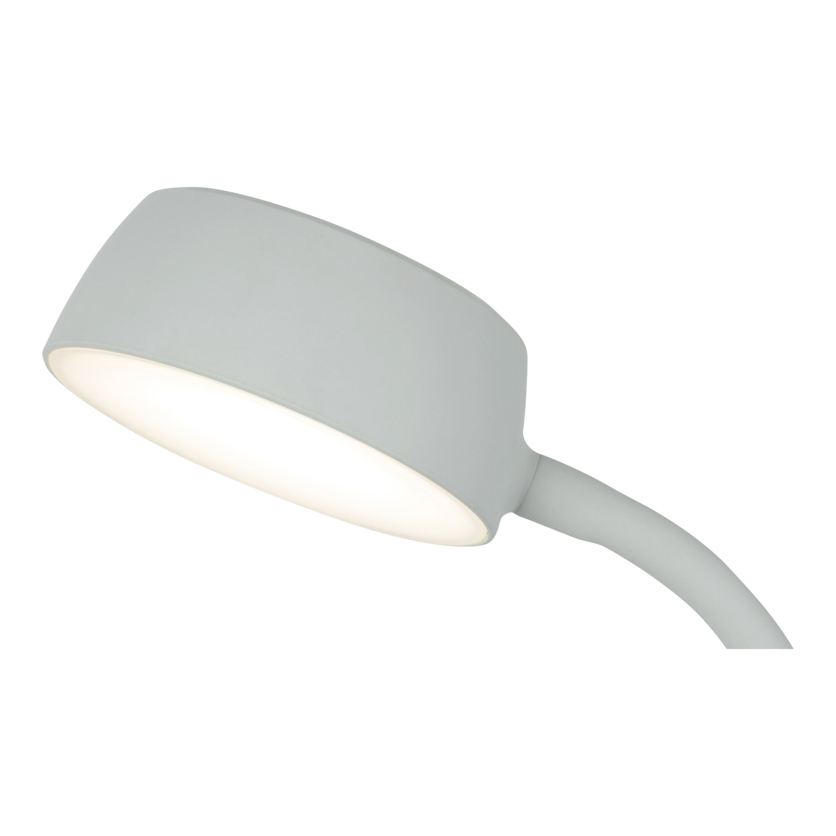 GoodHome Auklet Matt Grey Integrated LED Table lamp