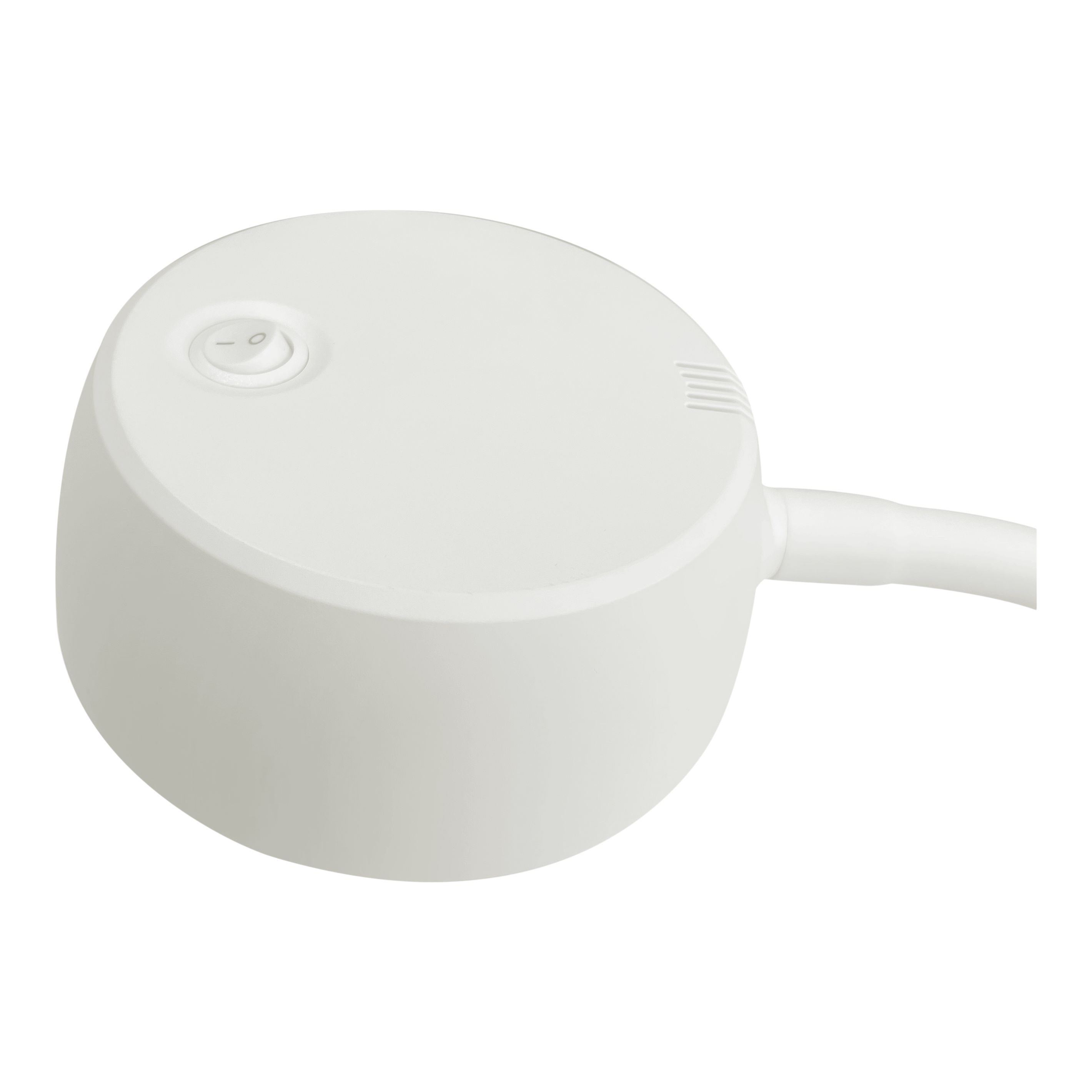 GoodHome Auklet Matt White Integrated LED Table lamp