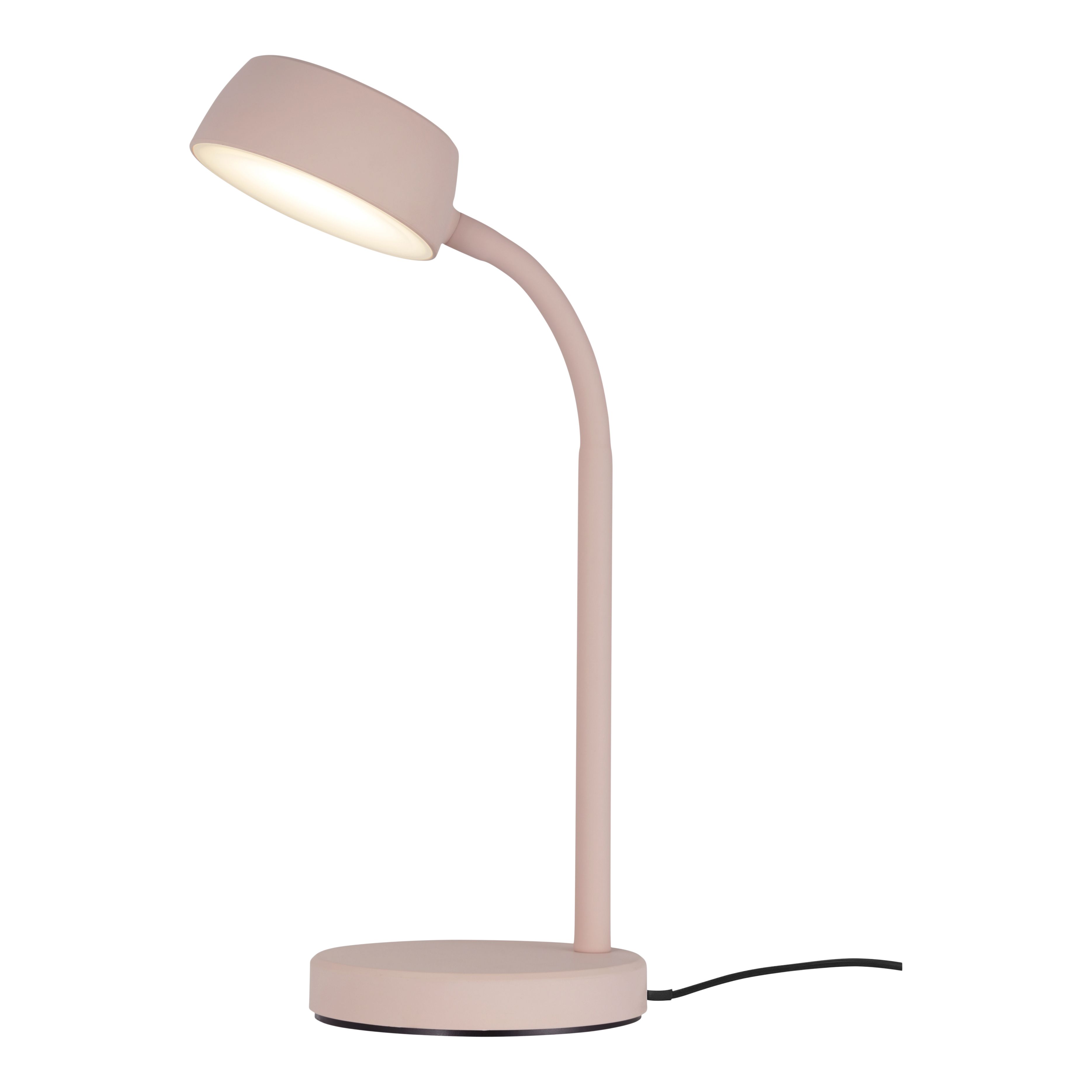 GoodHome Auklet Round Matt Pink Integrated LED Table lamp