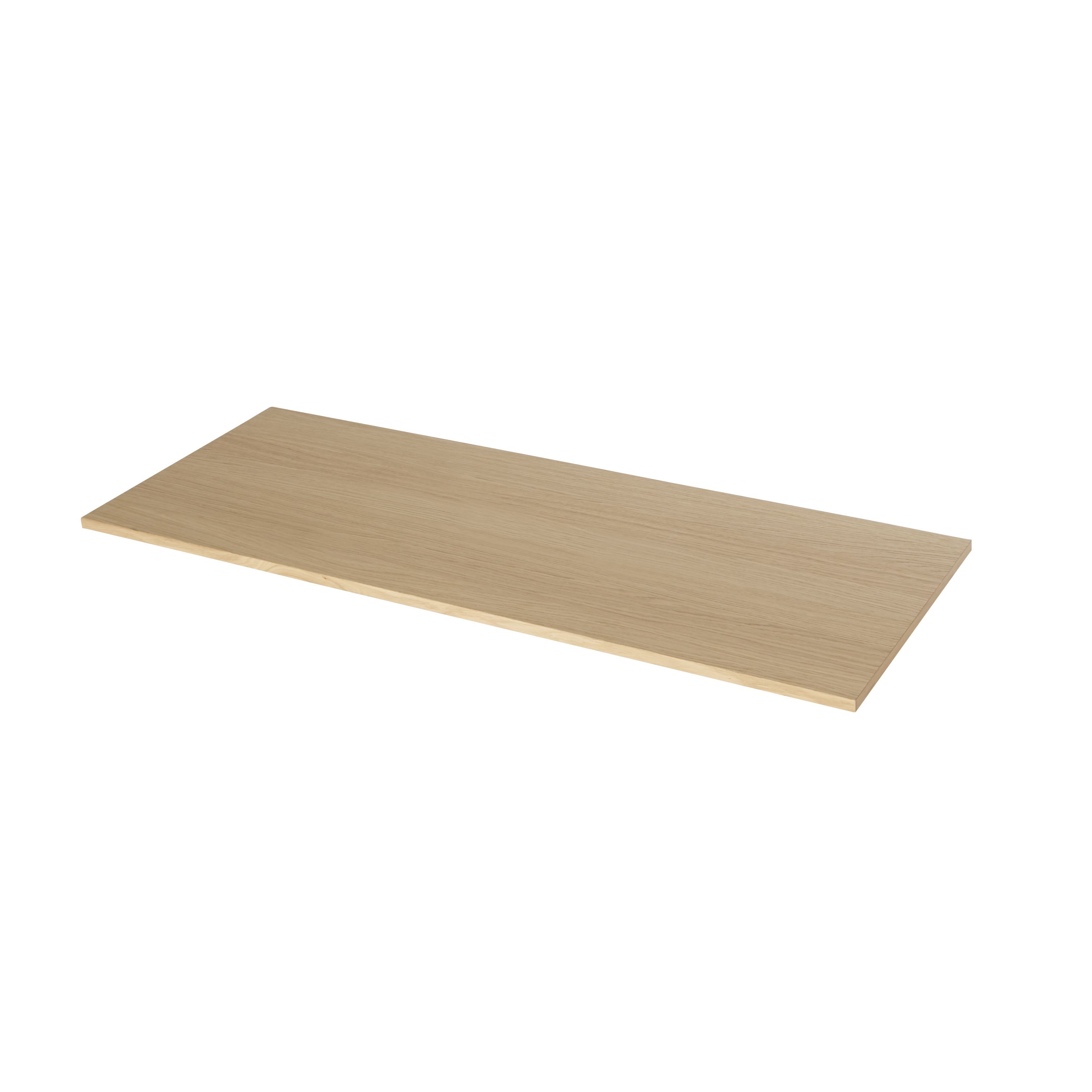 GoodHome Avela Matt Oak effect Square edge Chipboard Worktop (T) 1.8cm x (L) 120cm x (W) 45.1cm