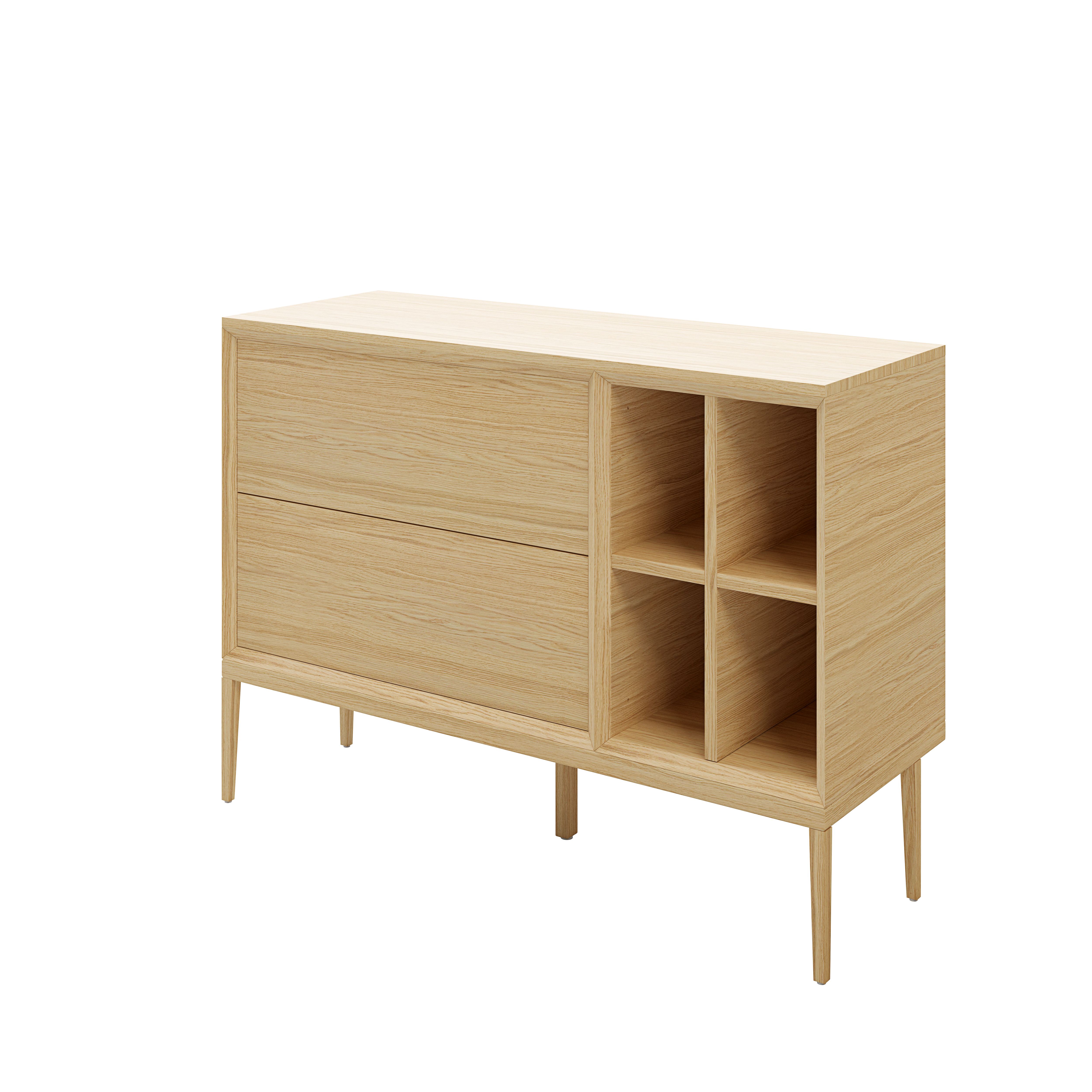 GoodHome Avela Matt Oak Feet (H)210mm (W)1200mm