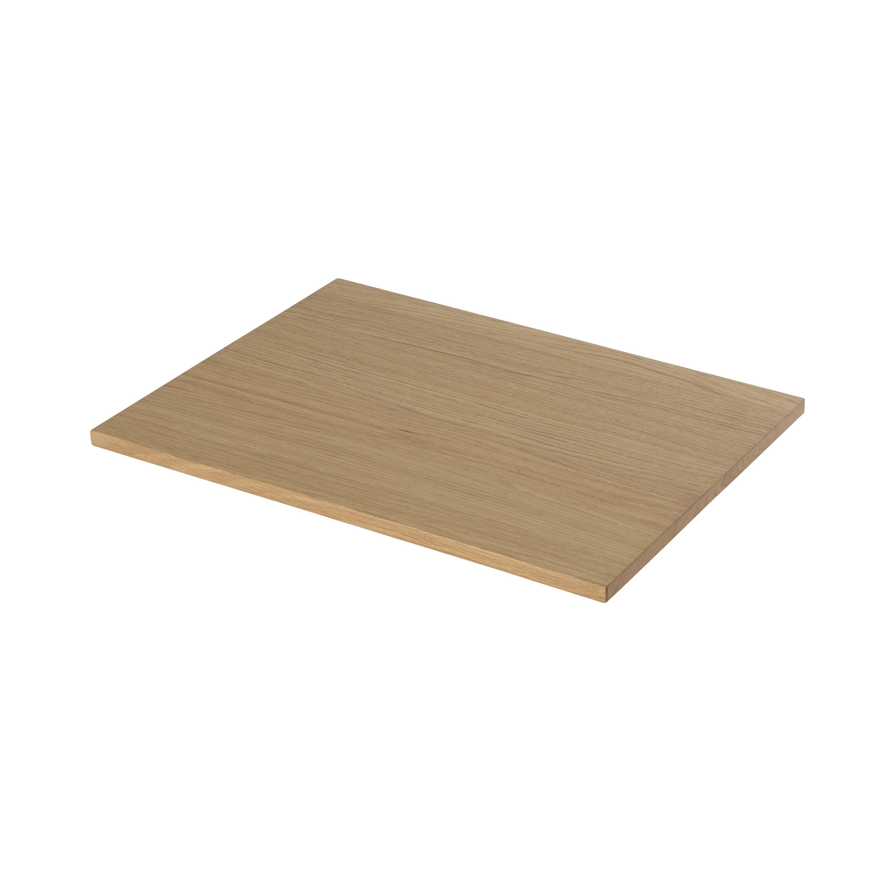 GoodHome Avela Matt Oak Veneer Square edge Chipboard Bathroom Worktop (T) 1.8cm x (L) 60cm x (W) 45.1cm