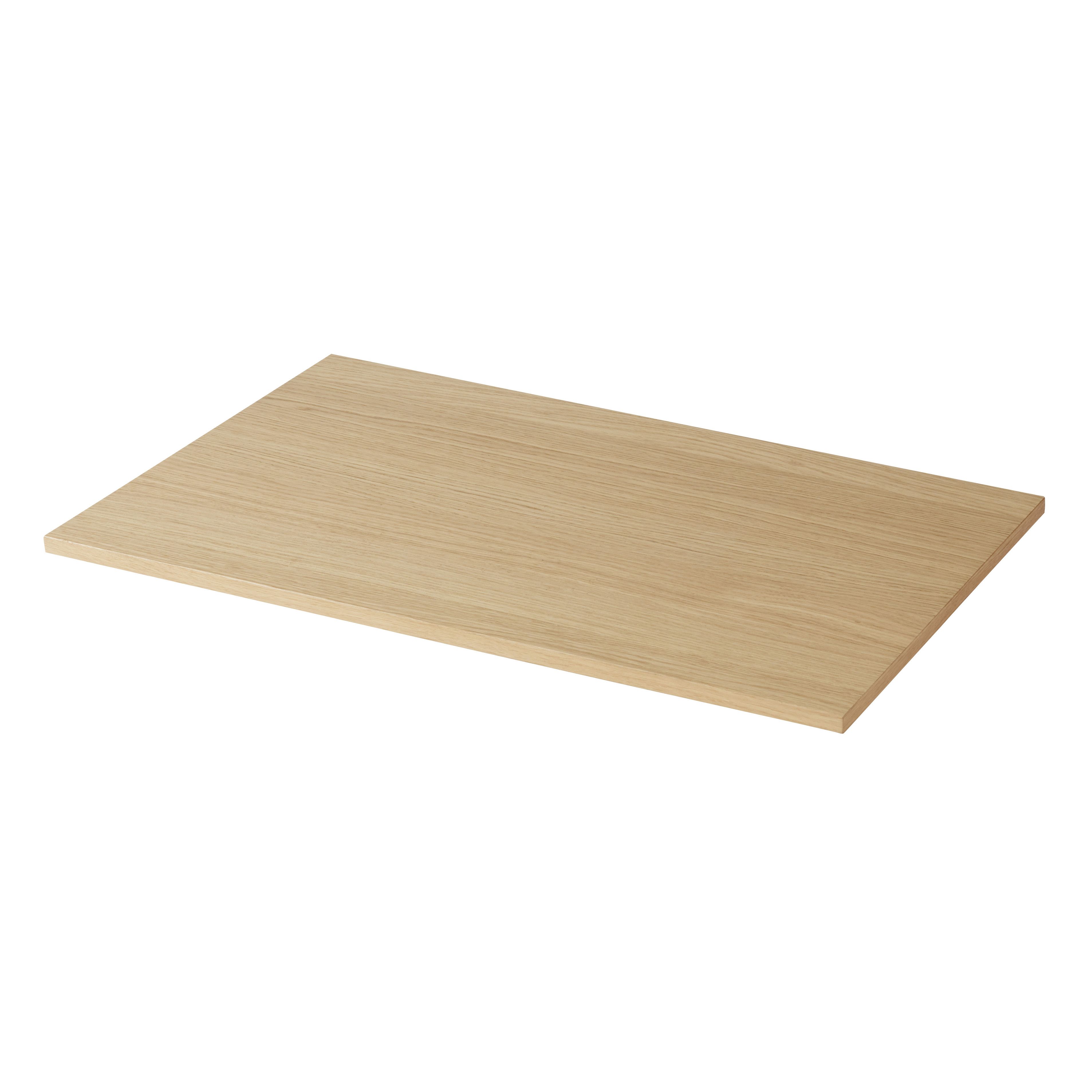 GoodHome Avela Matt Oak Veneer Square edge Chipboard Bathroom Worktop (T) 1.8cm x (L) 80cm x (W) 45.1cm