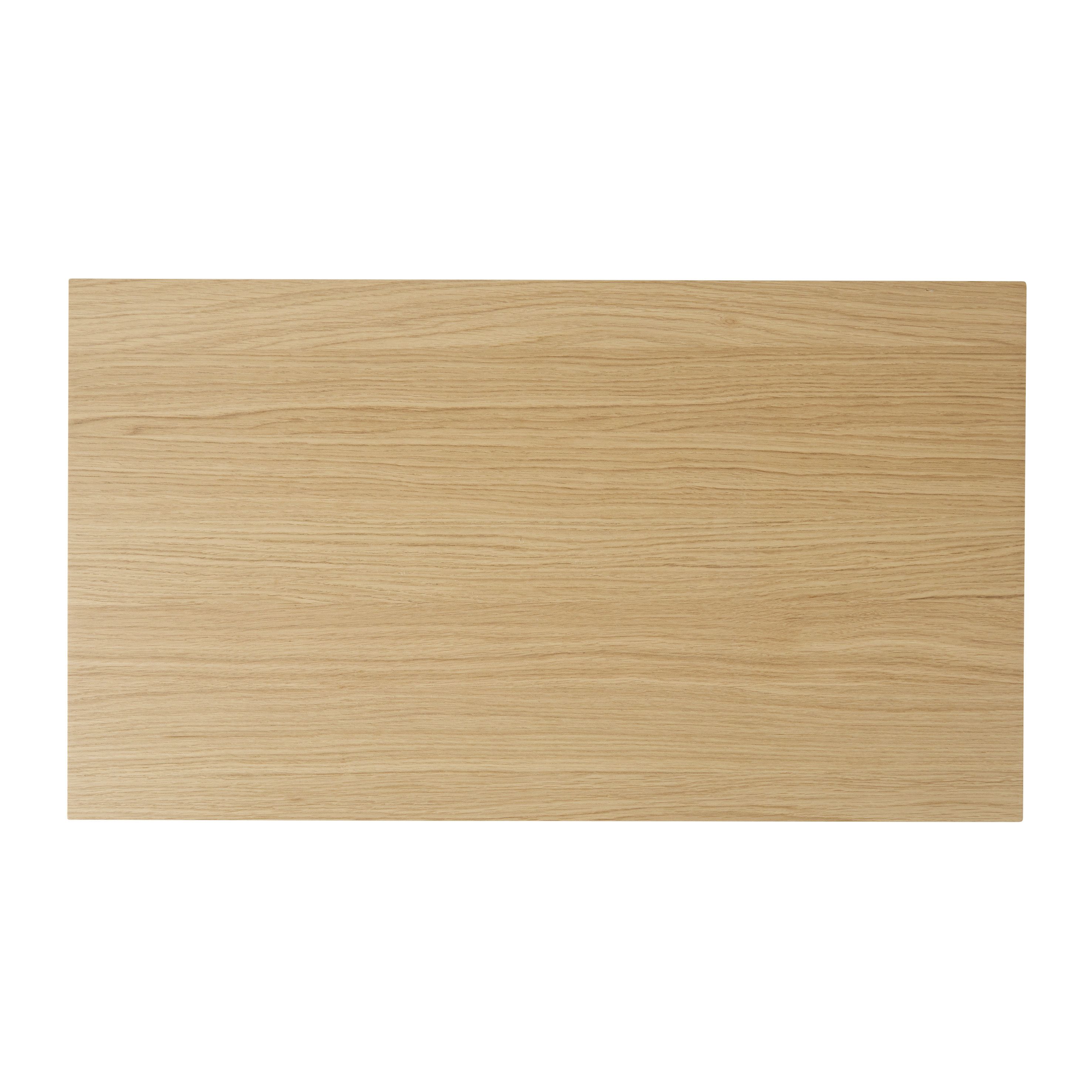 GoodHome Avela Matt Oak Veneer Square edge Chipboard Worktop (T) 1.8cm x (L) 80cm x (W) 45.1cm