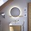 GoodHome Avela Oak Circular Wall-mounted Bathroom Illuminated Bathroom mirror (H)70cm (W)80cm