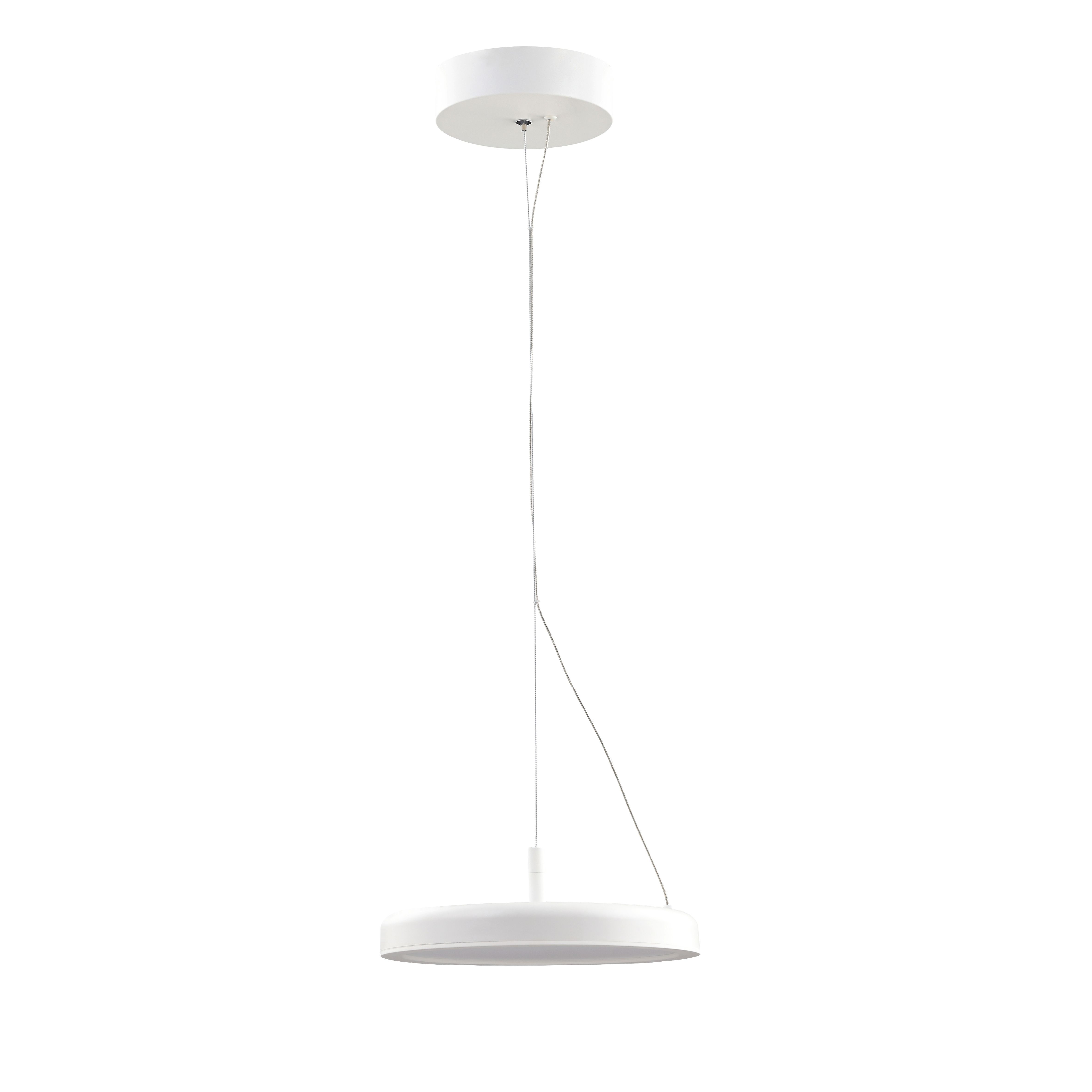 GoodHome Azagny Pendant Matt White Sand effect LED Pendant ceiling light, (Dia)250mm