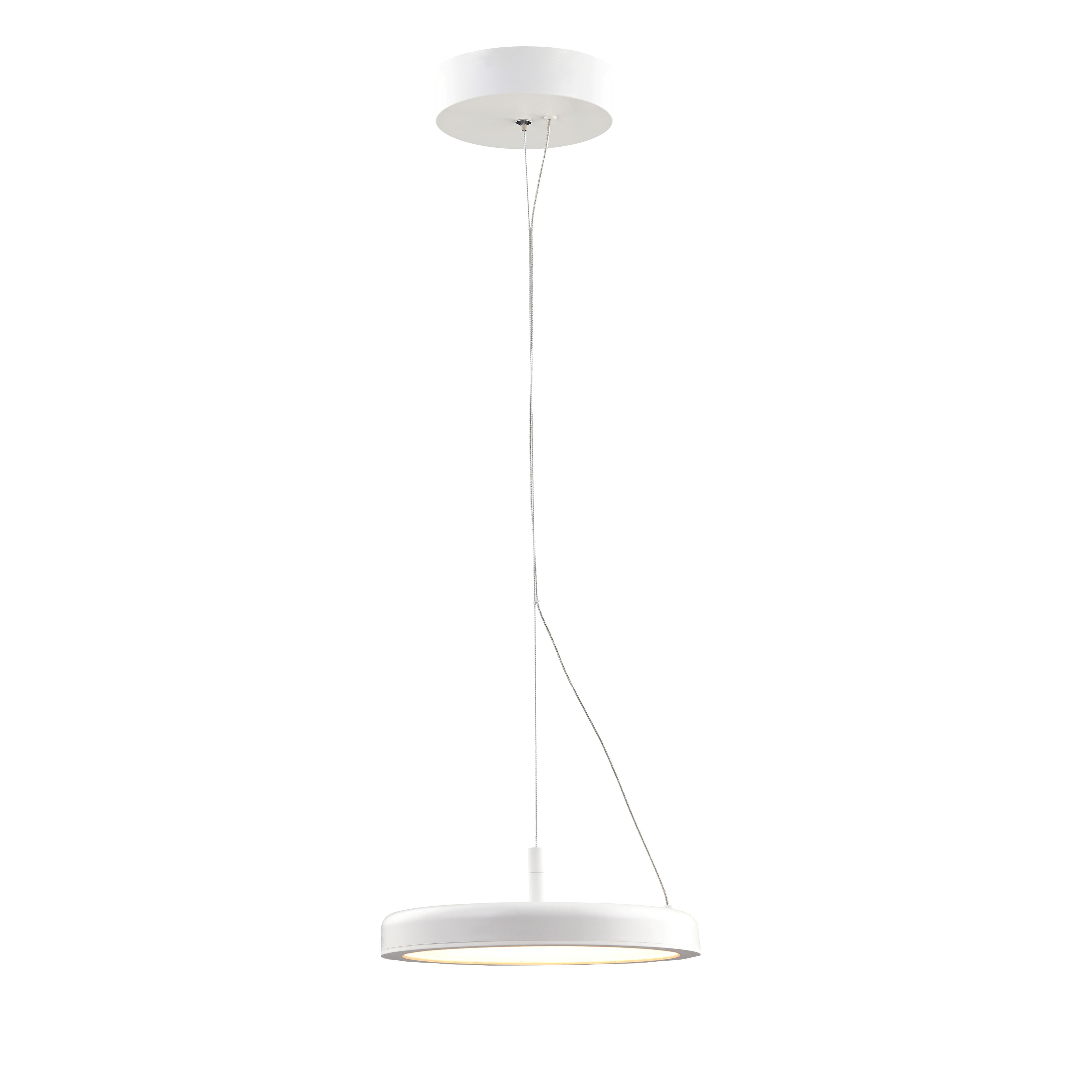 GoodHome Azagny Pendant Matt White Sand effect LED Pendant ceiling light, (Dia)250mm