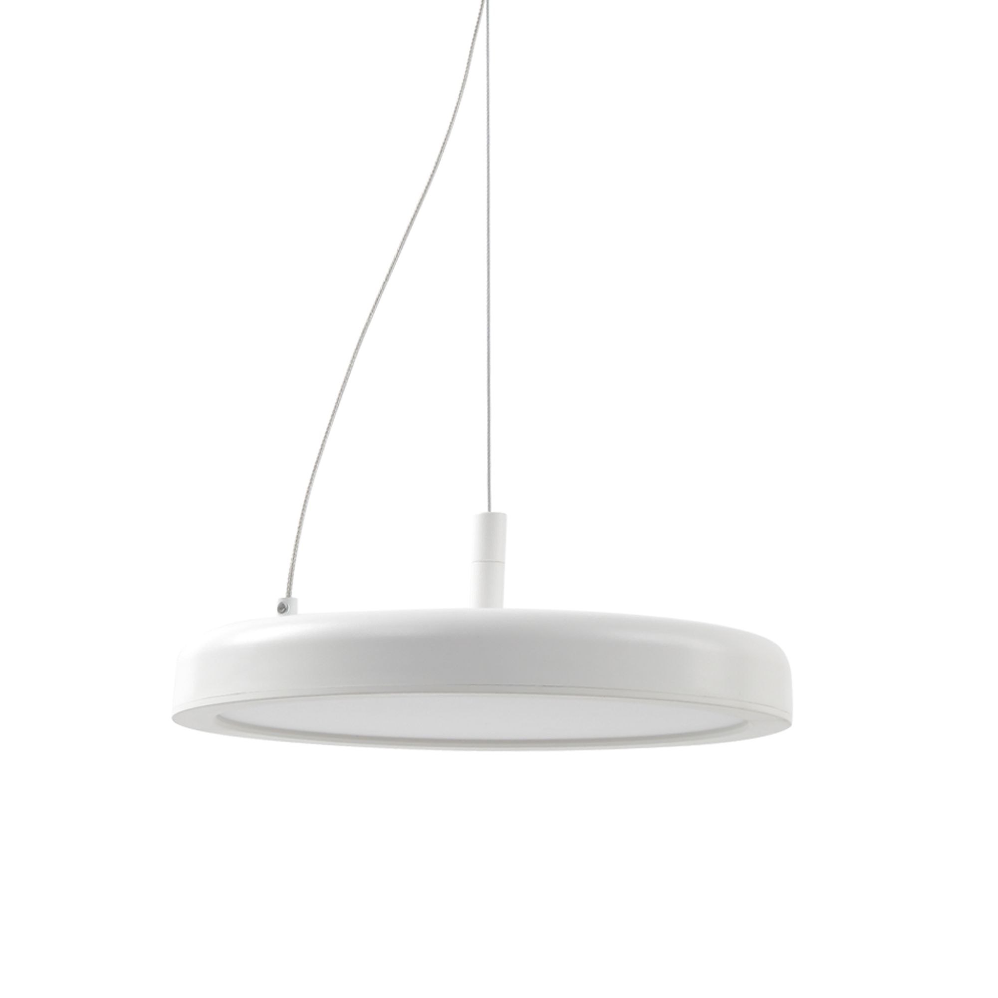 GoodHome Azagny Pendant Matt White Sand effect LED Pendant ceiling light, (Dia)250mm