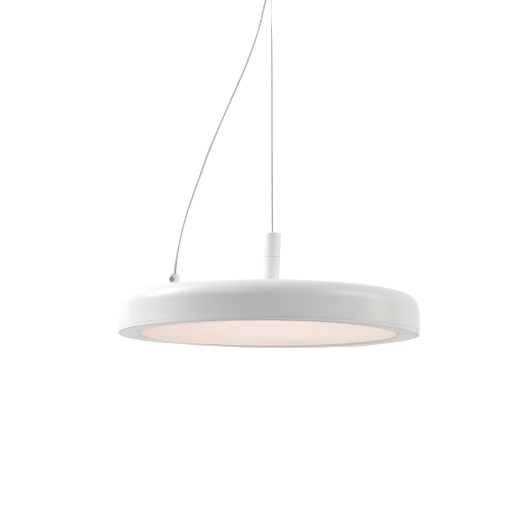 GoodHome Azagny Pendant Matt White Sand effect LED Pendant ceiling light, (Dia)250mm