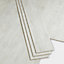 GoodHome Bachata Rustic white Wood effect Vinyl tile, 2.56m² of 14