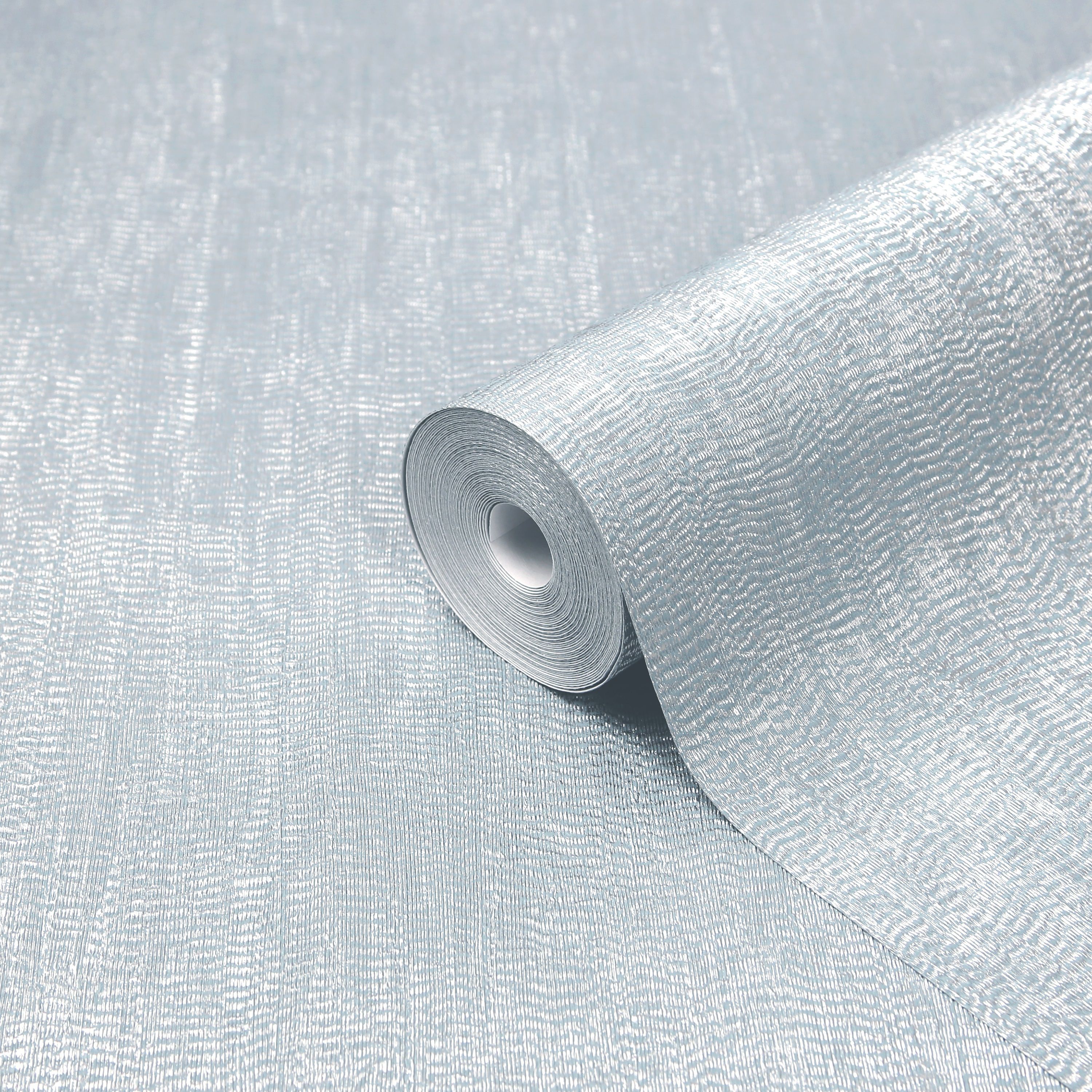 GoodHome Bacopa Teal Metallic effect Textured Wallpaper Sample DIY at B&Q