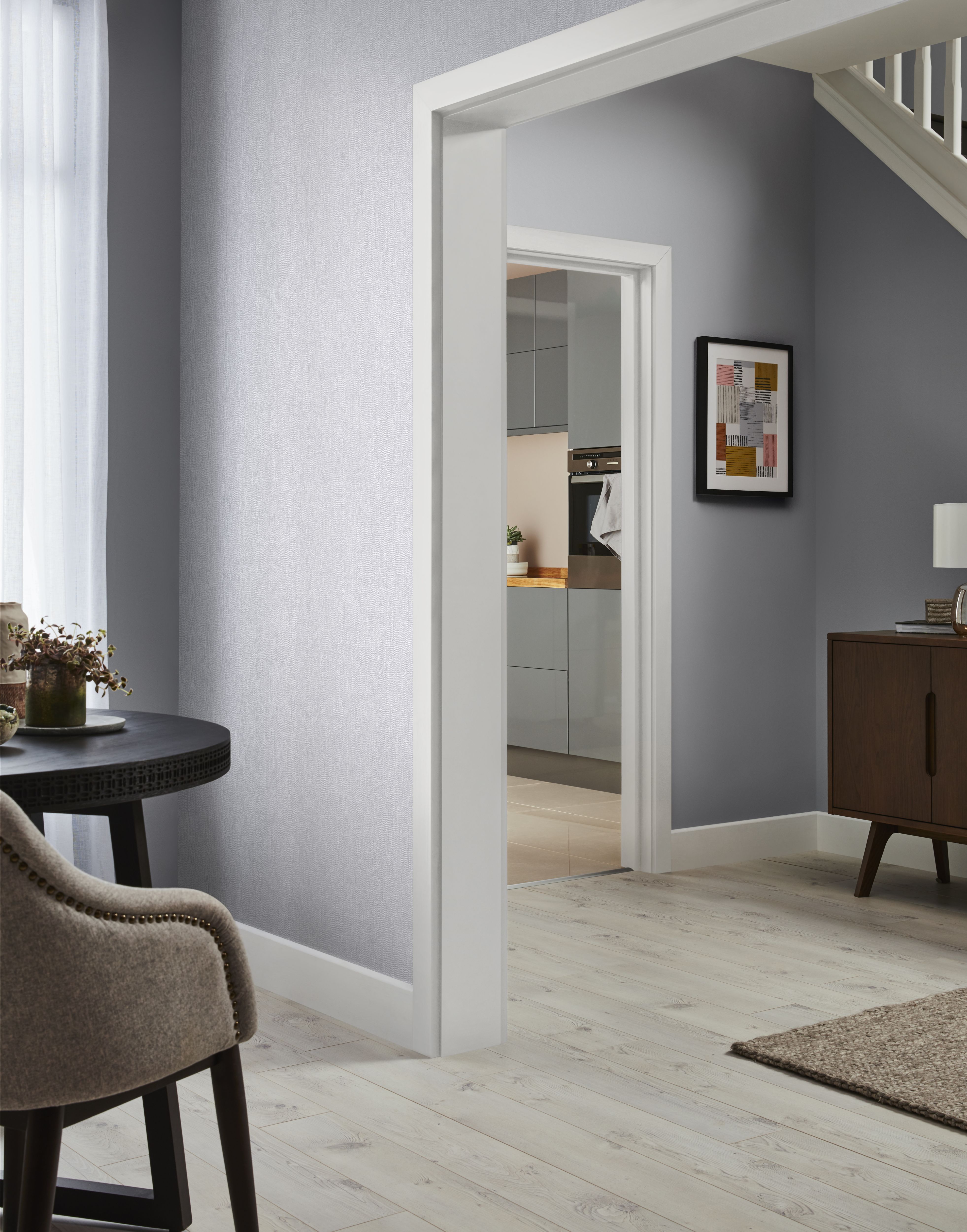 GoodHome Bacopa Teal Metallic effect Textured Wallpaper