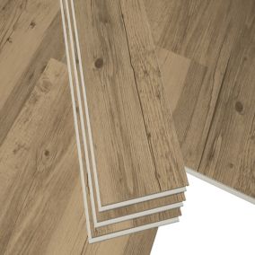GoodHome Baila Distressed natural oak Textured Straight Wood effect Click vinyl Click flooring, 2.2m²