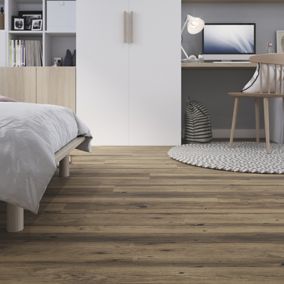 GoodHome Baila Distressed natural oak Textured Wood effect Textured Click vinyl Click flooring, 2.2m²