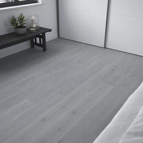 GoodHome Baila Grey oak Textured Wood effect Textured Click vinyl Click flooring, 2.2m²