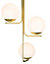 GoodHome Baldaz Brass effect 3 Lamp Pendant ceiling light, (Dia)400mm