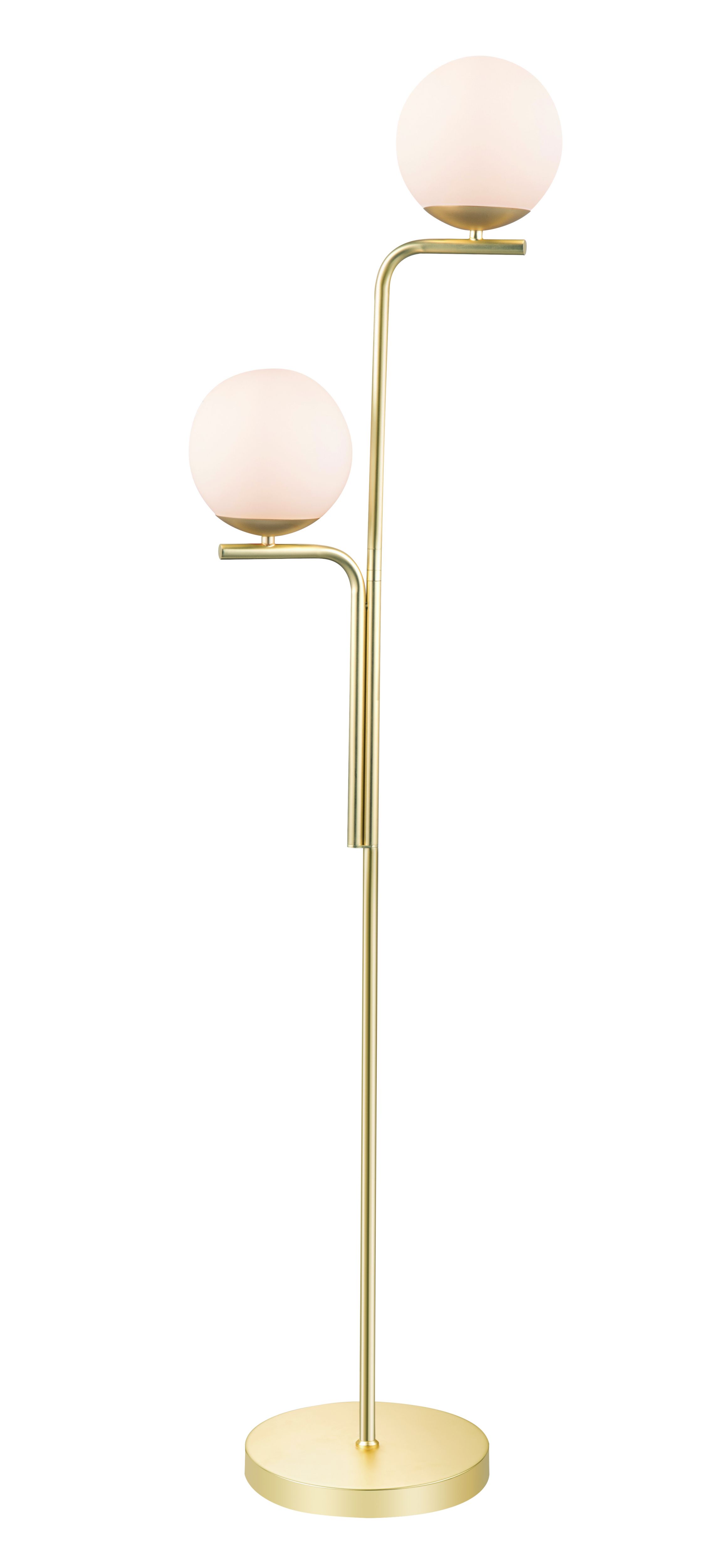 GoodHome Baldaz Brass effect Floor light