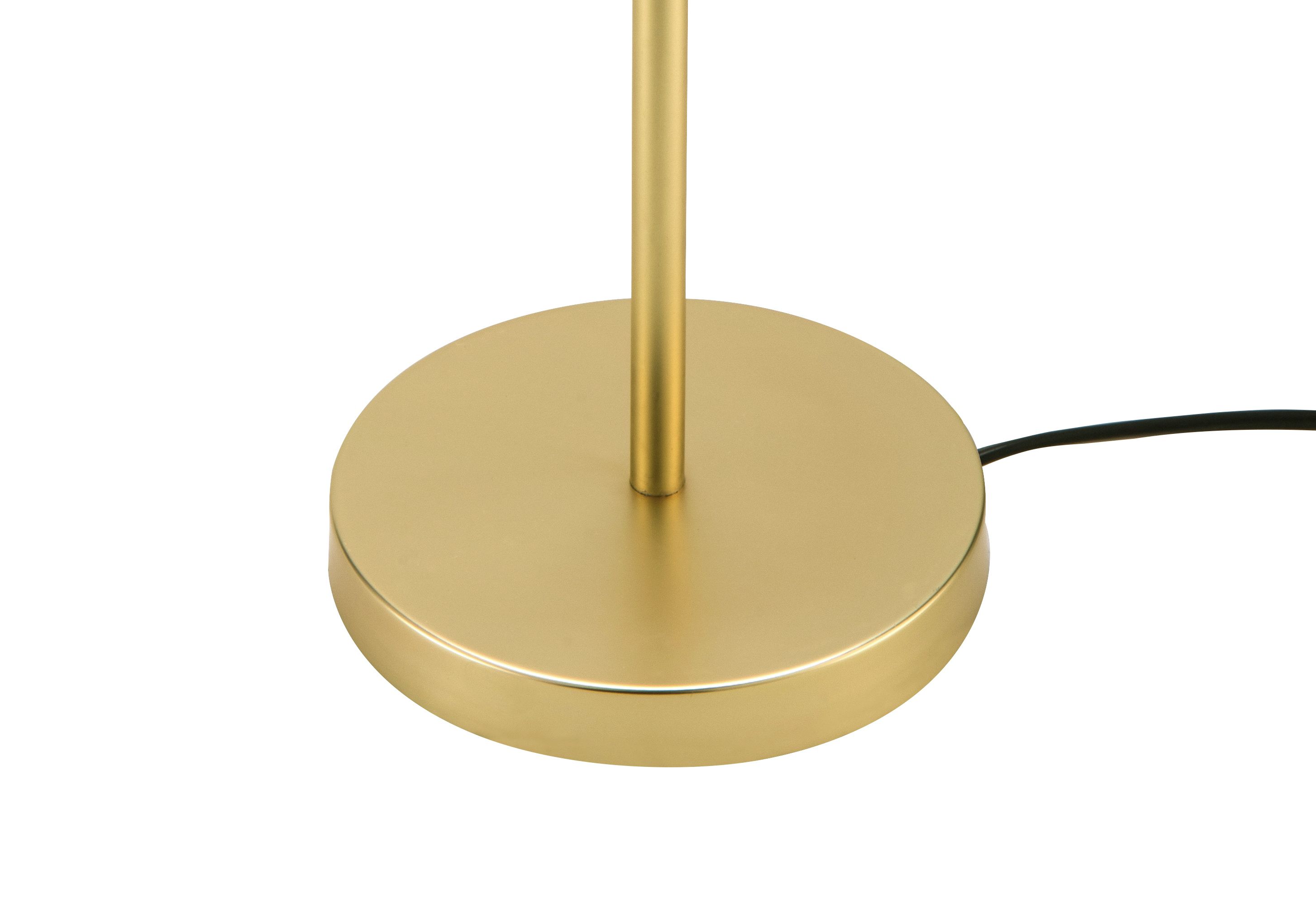 GoodHome Baldaz Round Matt Brass effect Table light