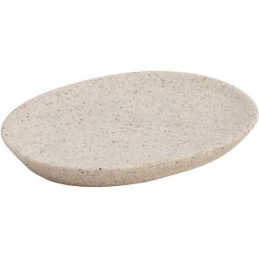 GoodHome Balka Beige Sand effect Resin Soap dish (W)10.5cm